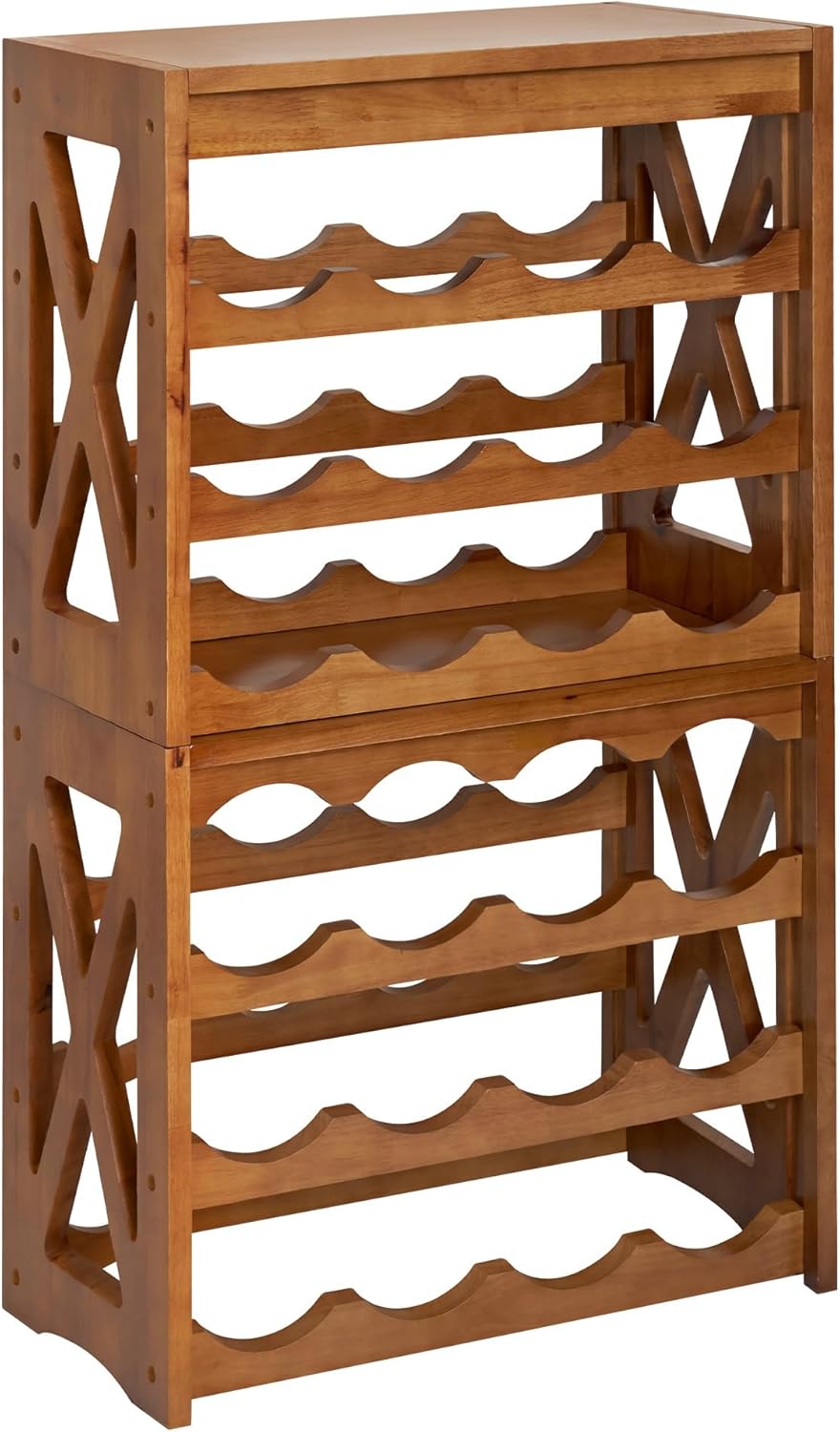 YCICI Wine Rack for 28 Bottles 12 Glasses