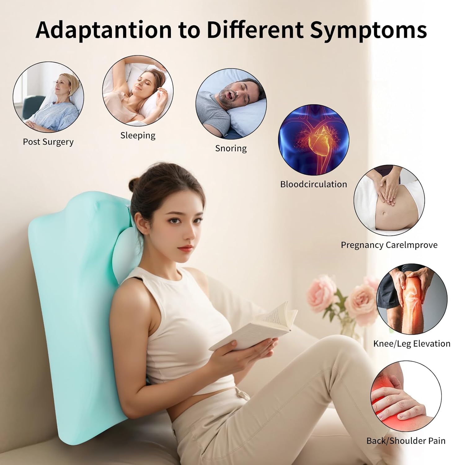 Relax Cush Ergonomic Pillow with Memory Foam