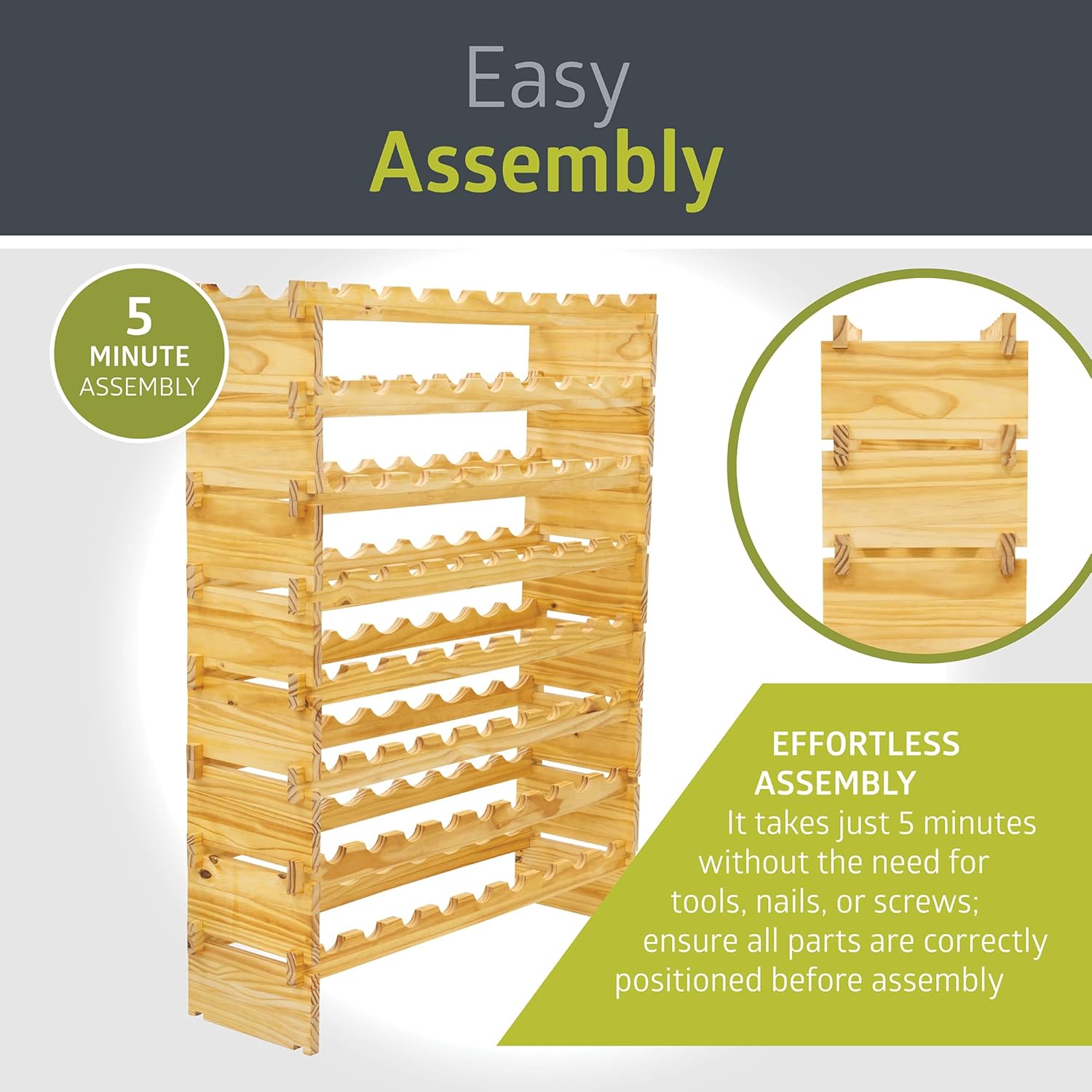 Pearington 8-Tier Wine Rack with 72 Bottles Capacity