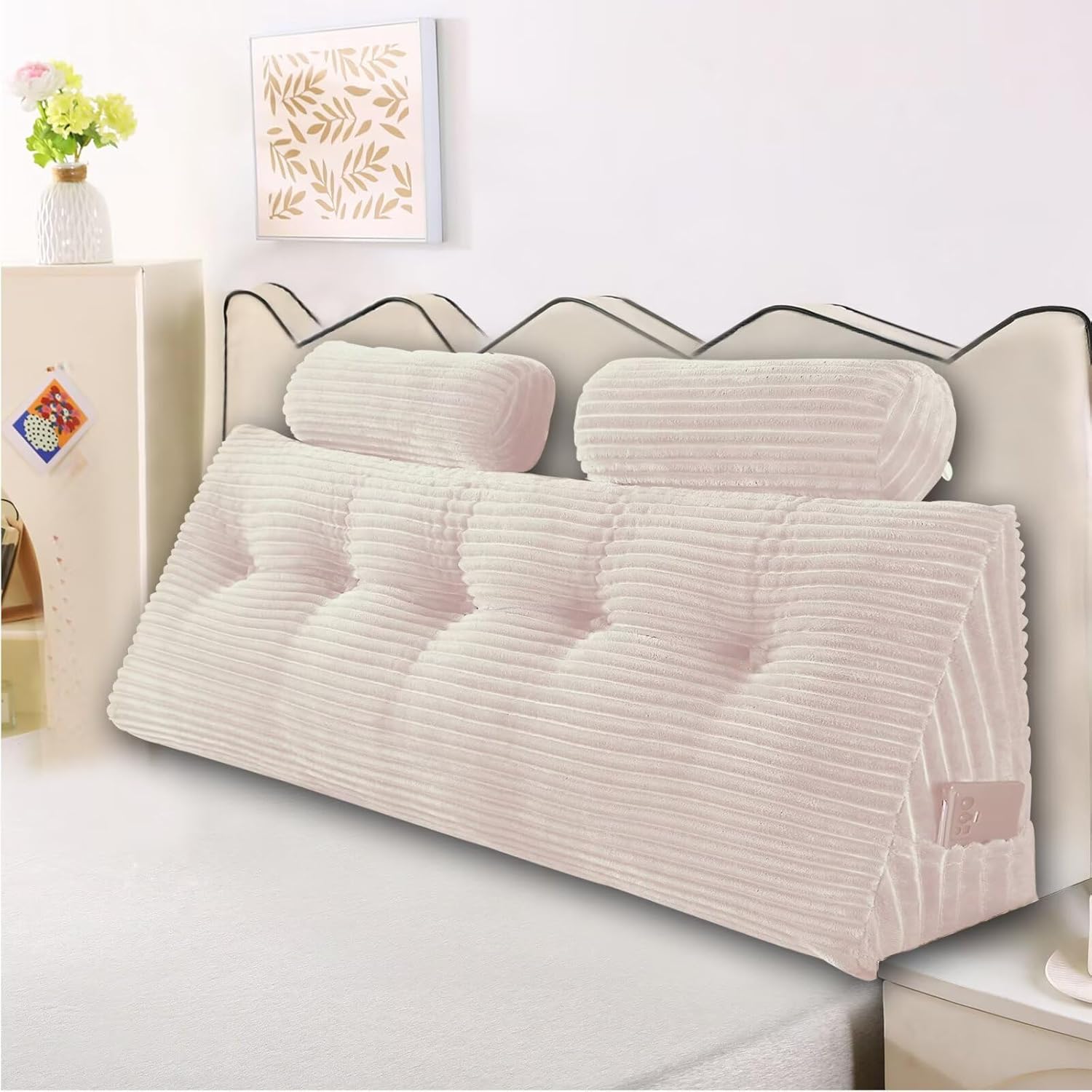 Lovehavren Headboard Pillow - Beige California King