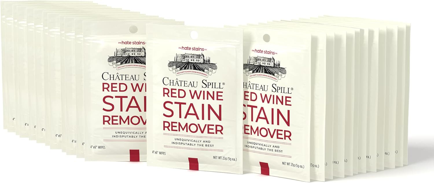 Chateau Spill Red Wine Stain Remover Wipes - 25 Count