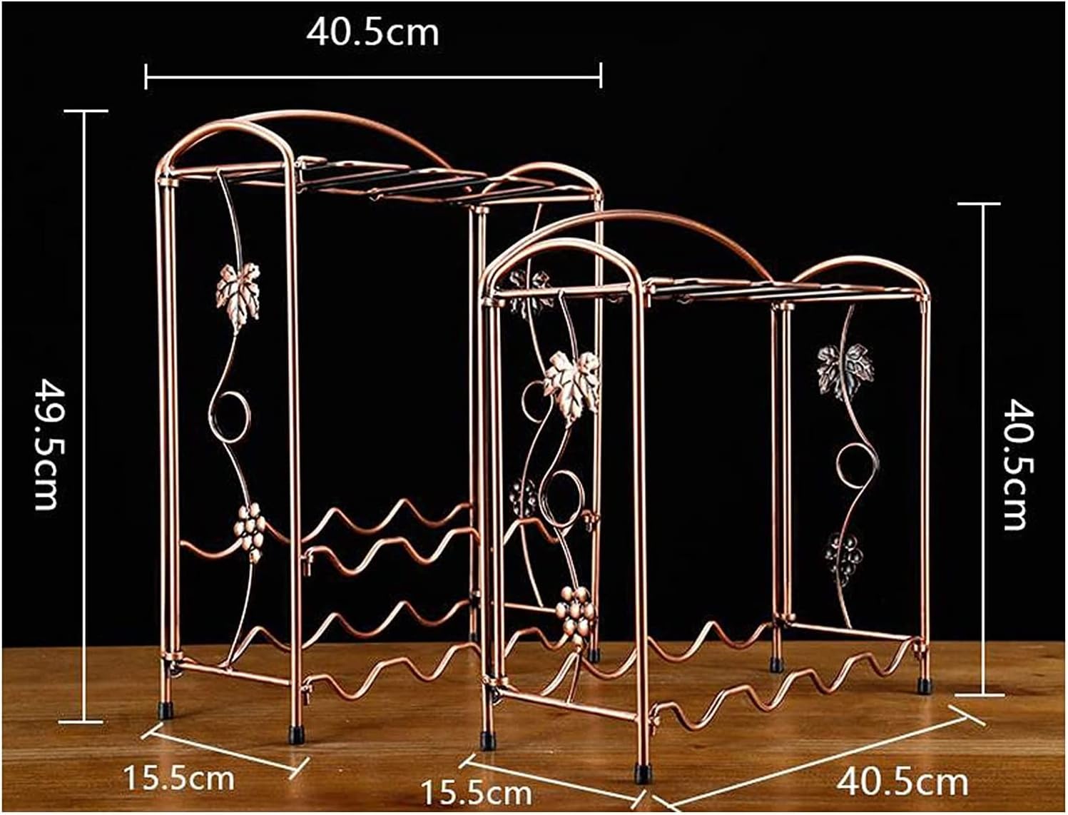 ALDEPO Bronze Tabletop Wine Rack Organizer