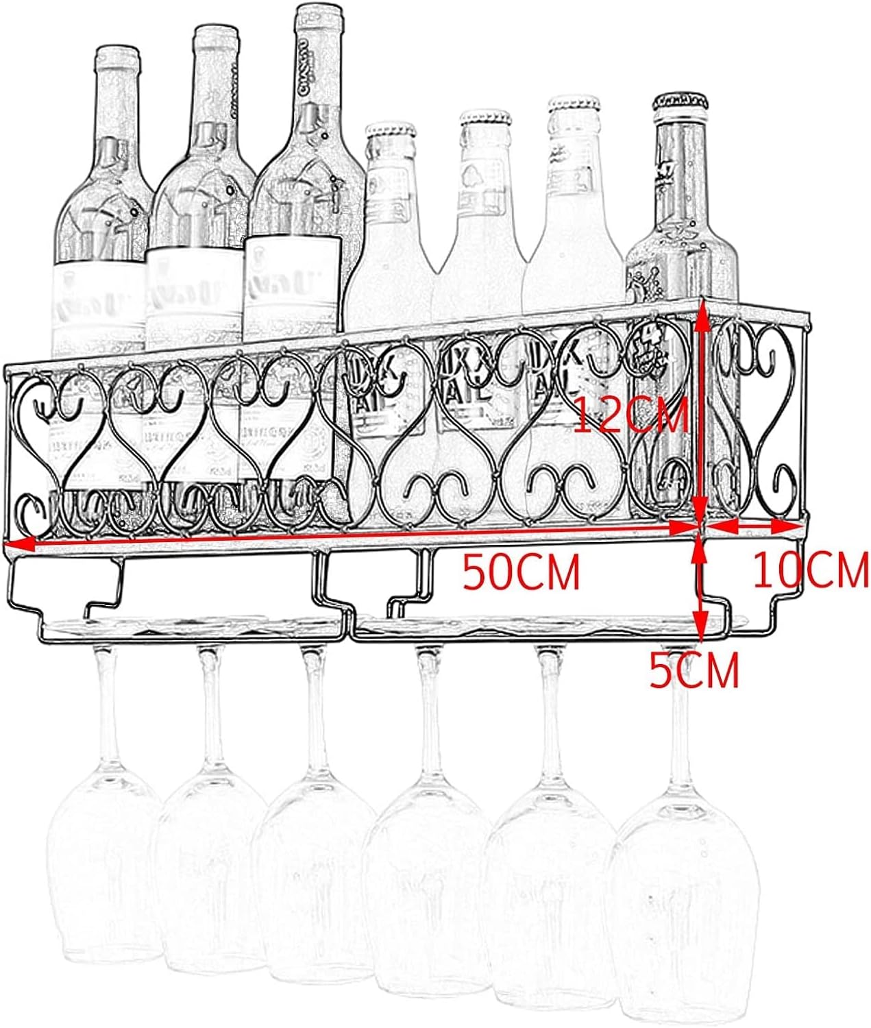 ALDEPO Vintage Wall-Mounted Wine Rack