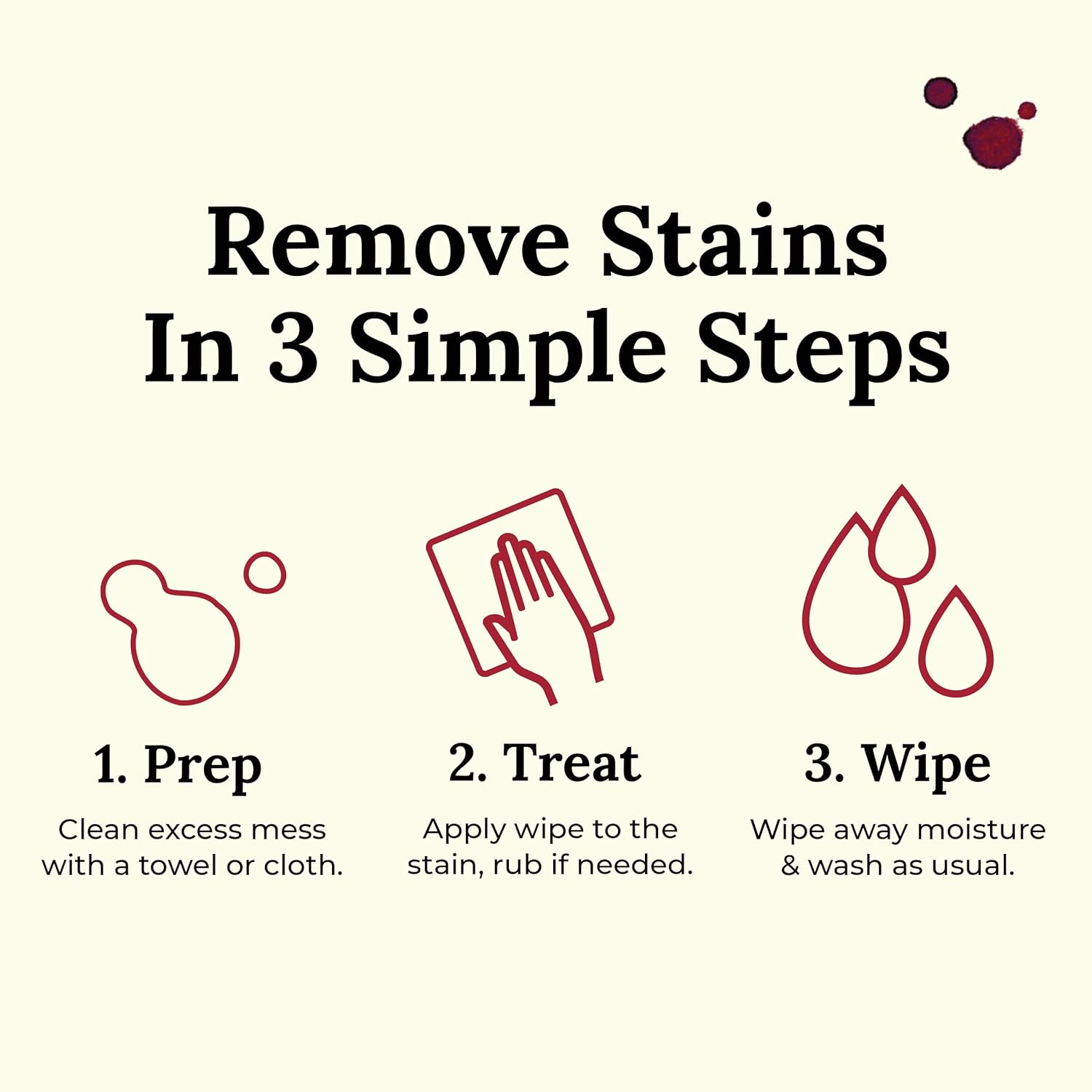 Chateau Spill Red Wine Stain Remover Wipes - 25 Count