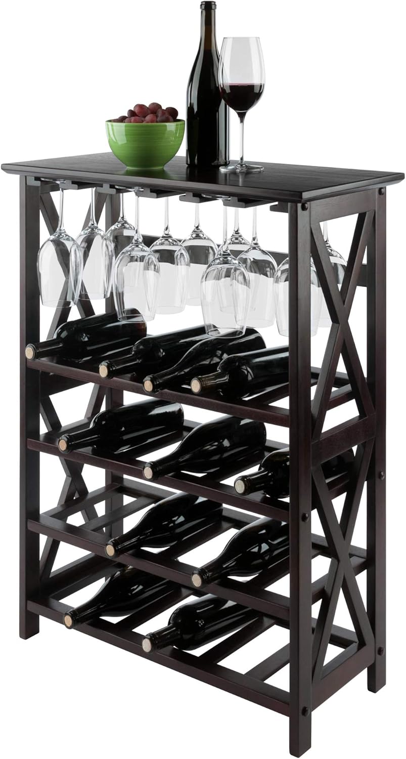 Winsome Rio Wine Rack 24-Bottle Glass Hanger