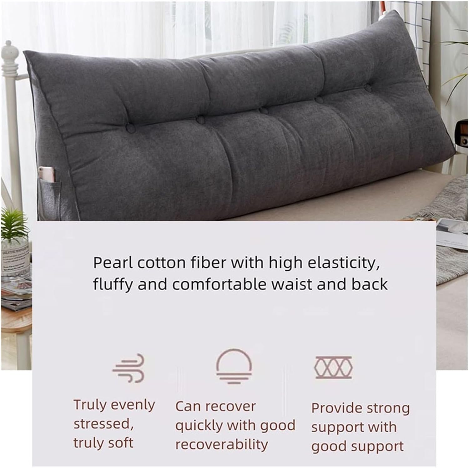 DLLDLGG Bed Wedge Pillow - Comfortable Adjustable Multi-Size