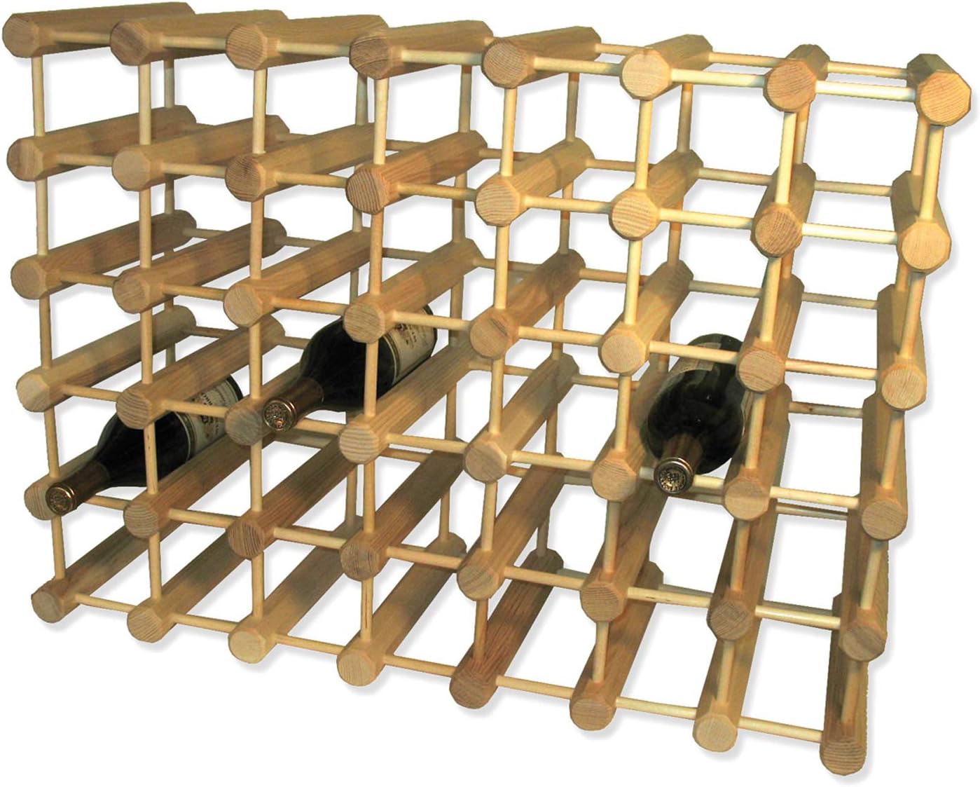 JK Adams 40 Bottle Ash Wood Wine Rack with Natural Pins 1