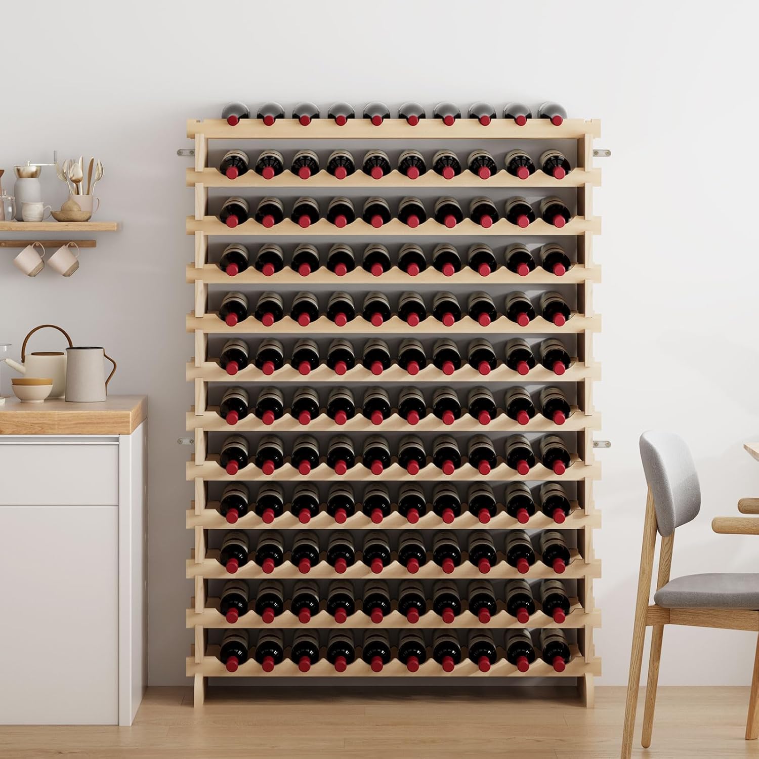 DlandHome 12 Tier Wine Rack 120 Bottle Holder
