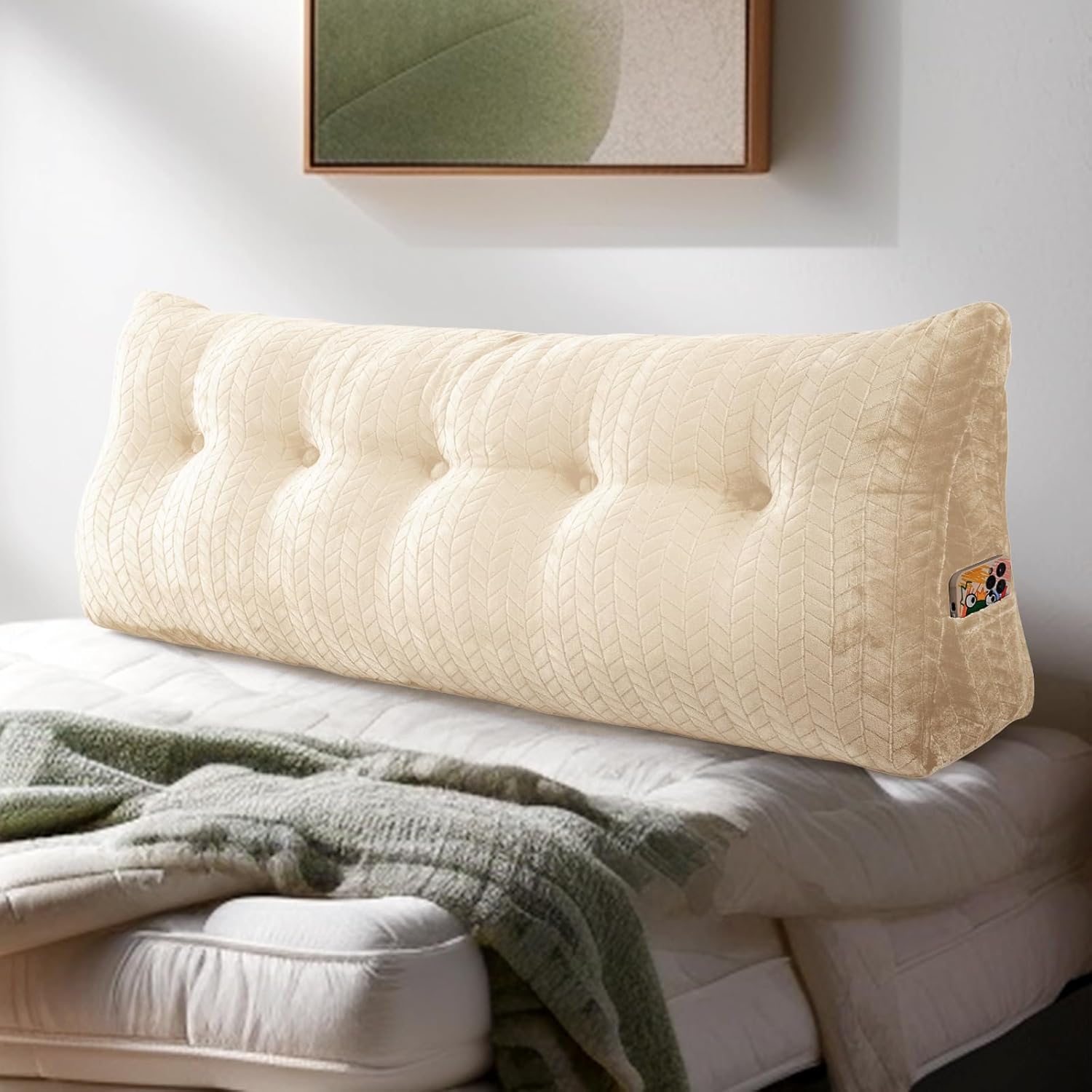 TerriTrophy Triangular Wedge Headboard Pillow