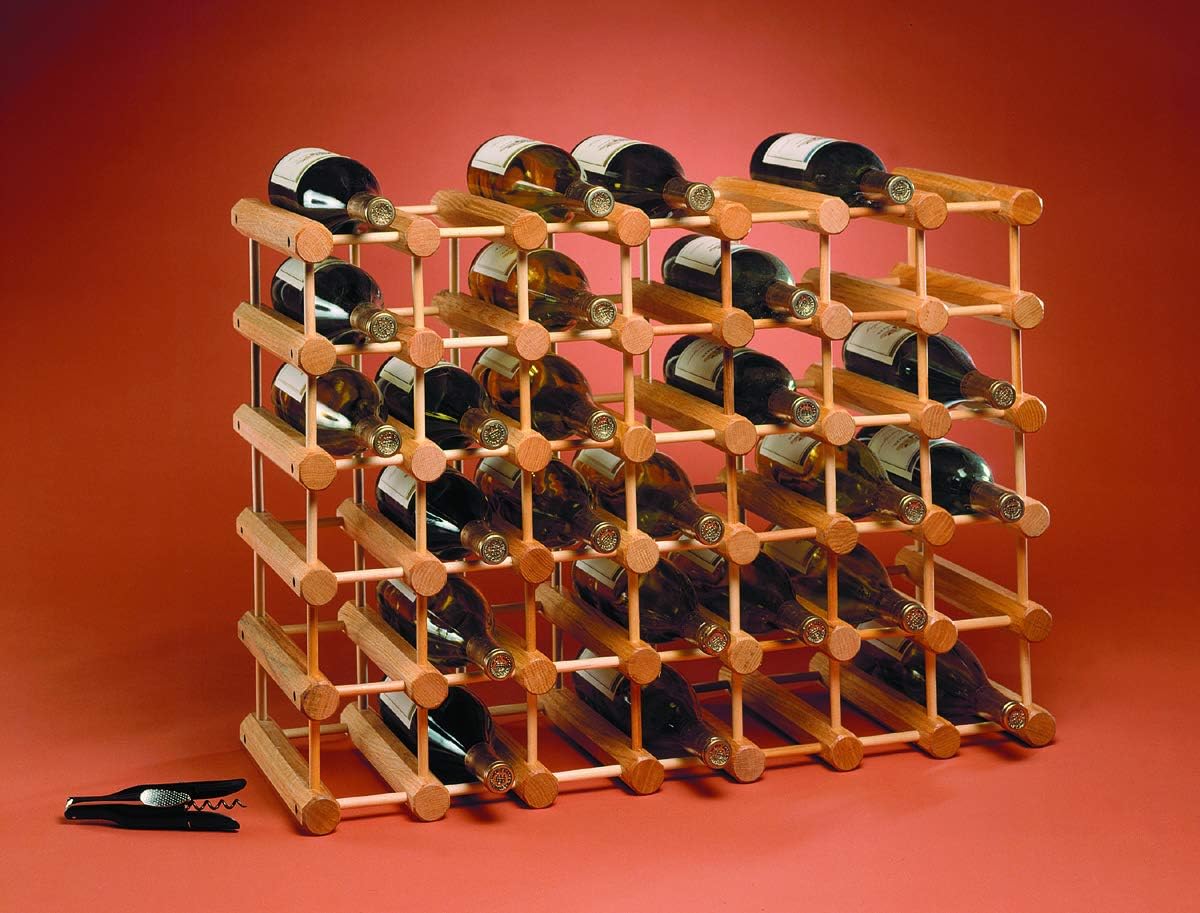 JK Adams 40 Bottle Ash Wood Wine Rack with Natural Pins 1