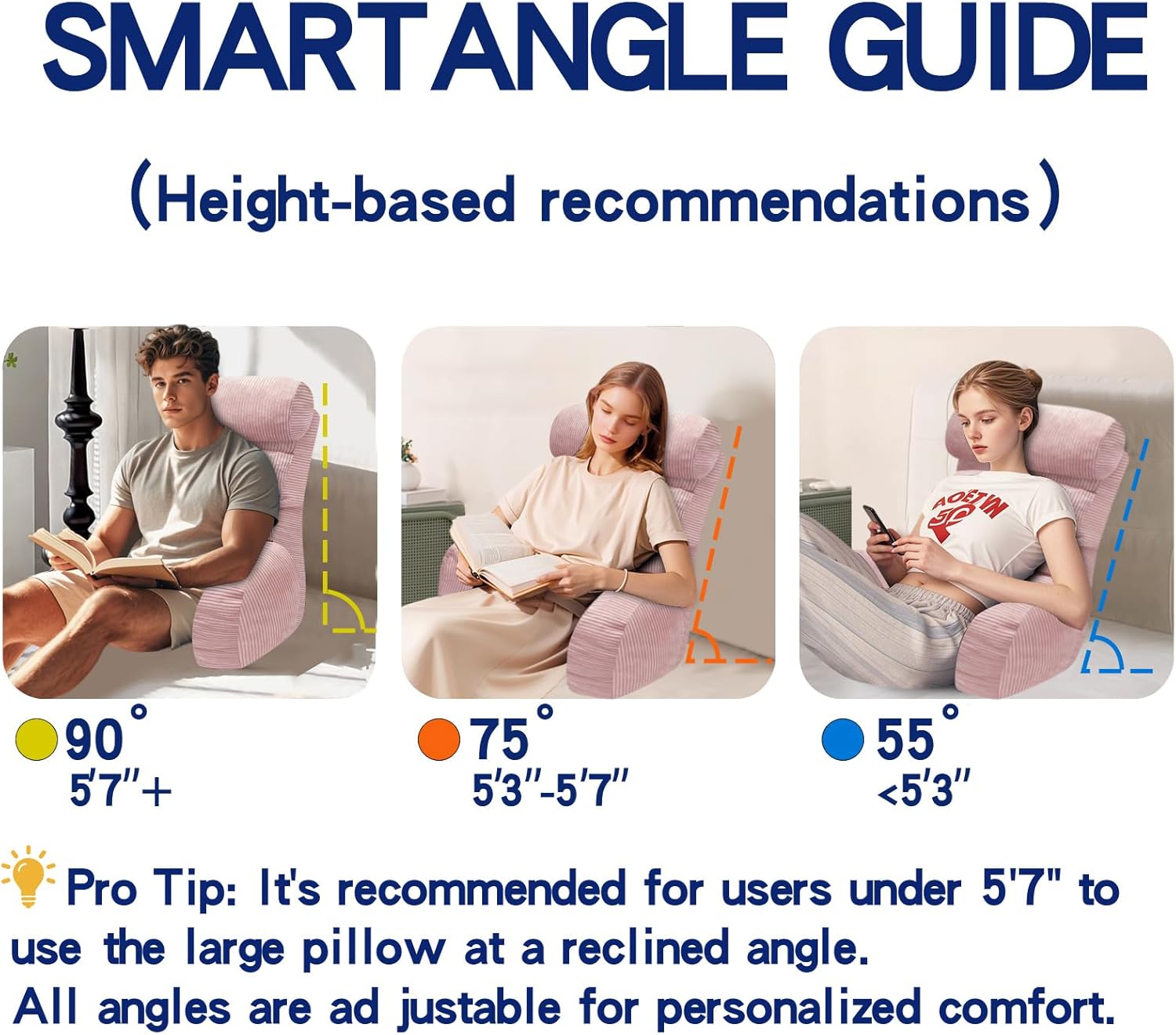 Extra Large Back Support Pillow for Bed Sitting Up 1