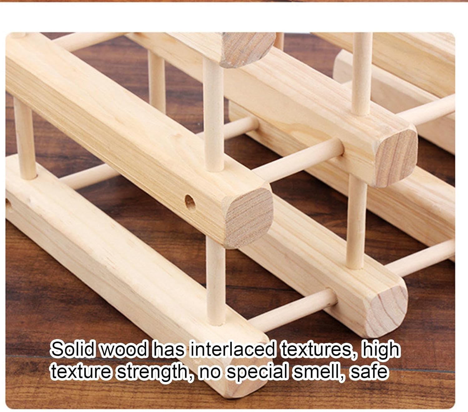 Premium Wooden Freestanding Wine Rack Organizer