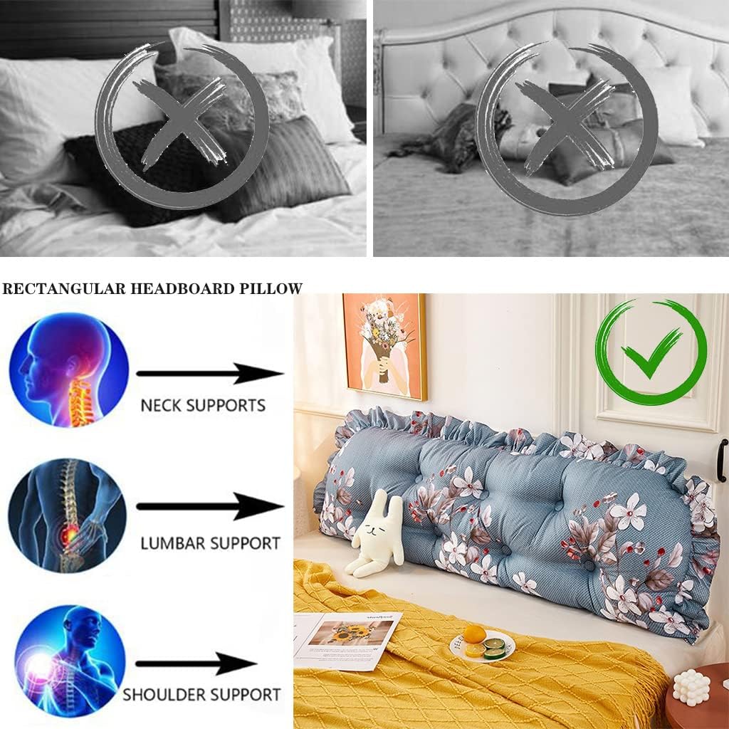 ZZYK Rectangular Headboard Pillow with Removable Cover 1
