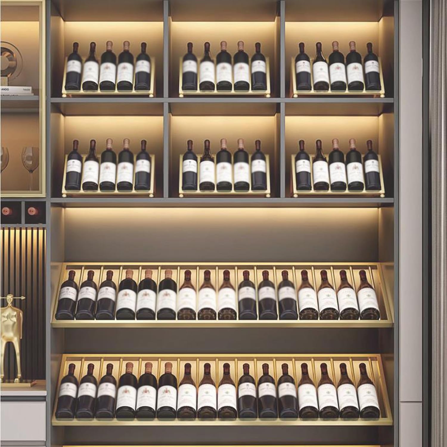 LVLDAWA Industrial Metal Wine Rack Holder