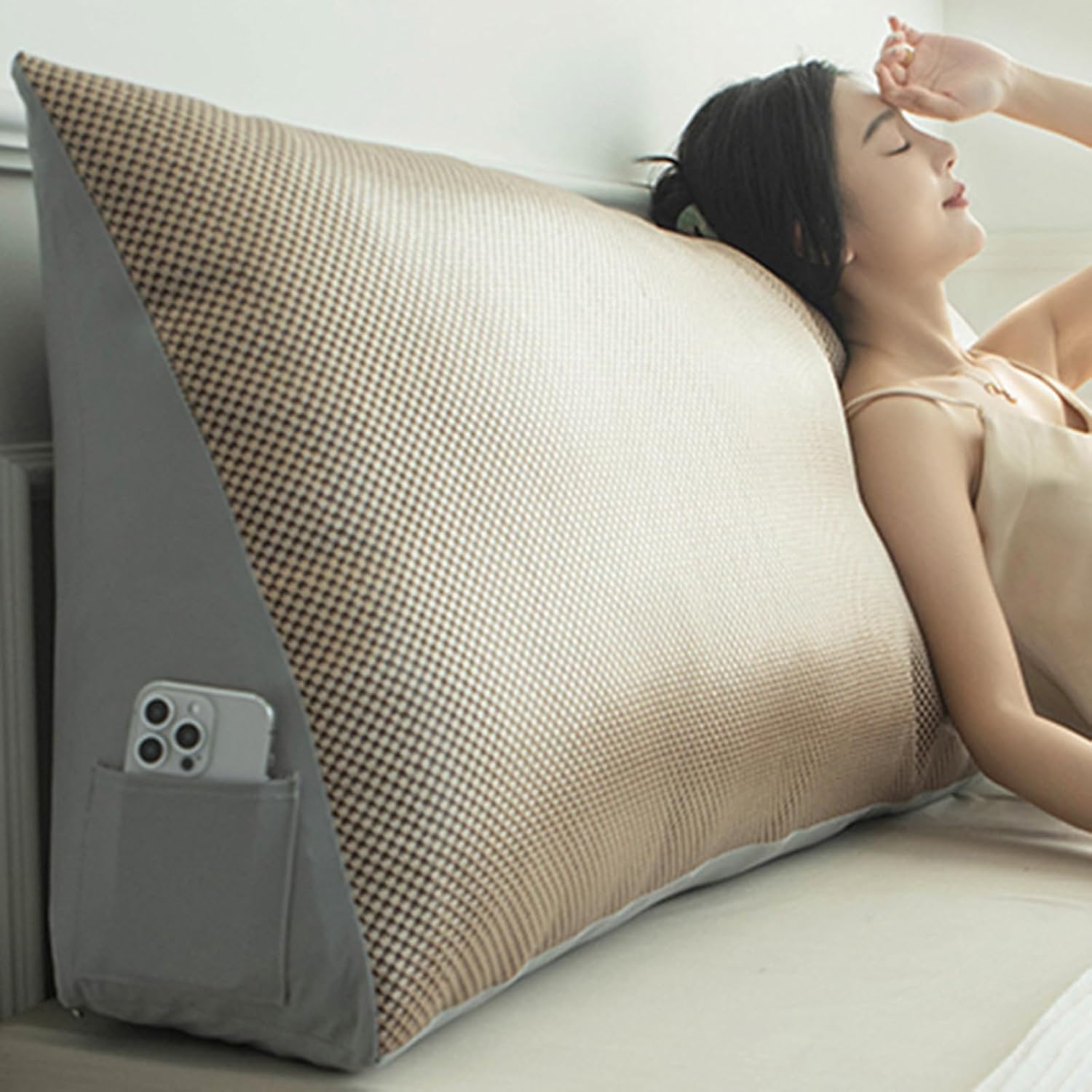 Cool Triangular Headboard Pillow for Bed and Sofa