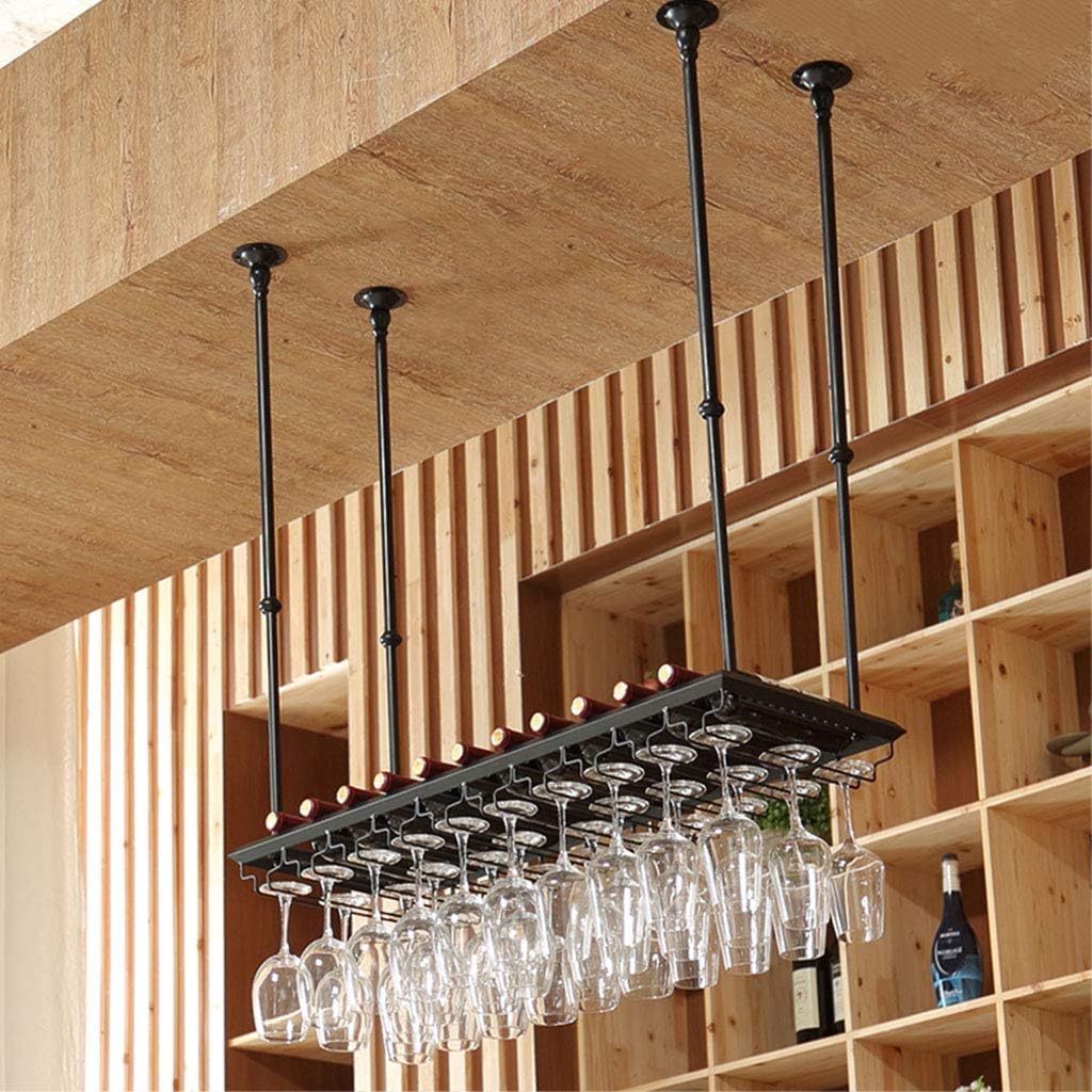 Adjustable Metal Wall-Mounted Wine Rack for 8 Bottles 24 Glasses