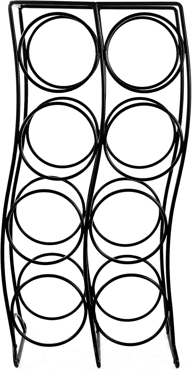 Spectrum Diversified Curve Wine Rack 8 Bottle Black