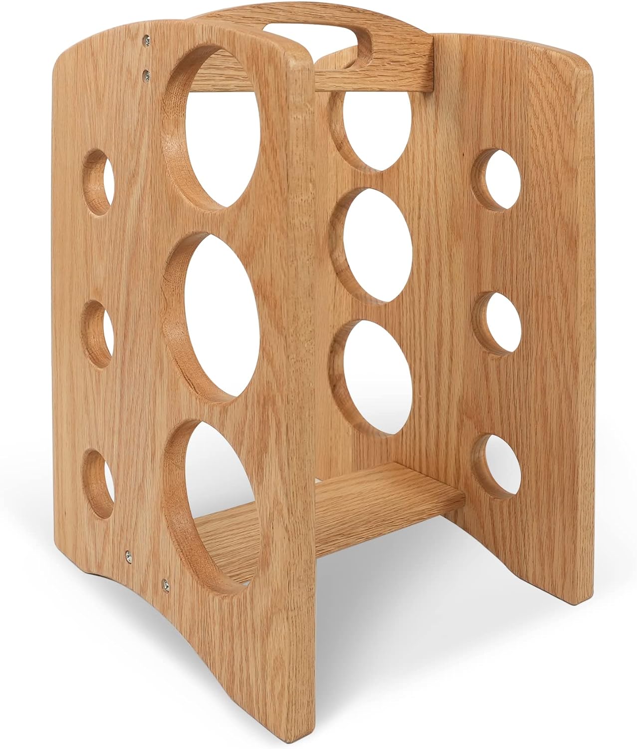 CONSDAN 6-Bottle Freestanding Wine Rack Natural