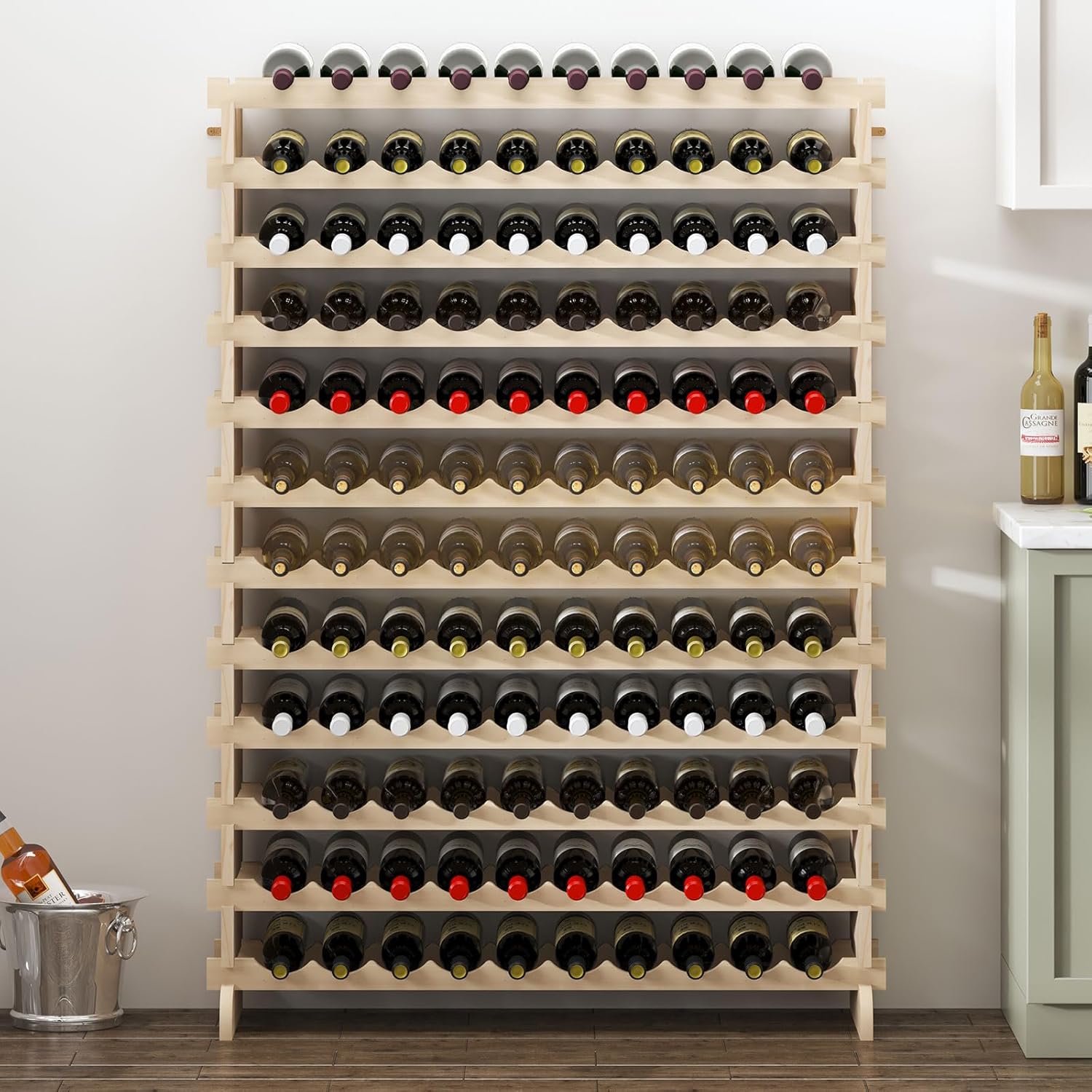 sogesfurniture Floor Wine Racks 120 Slots