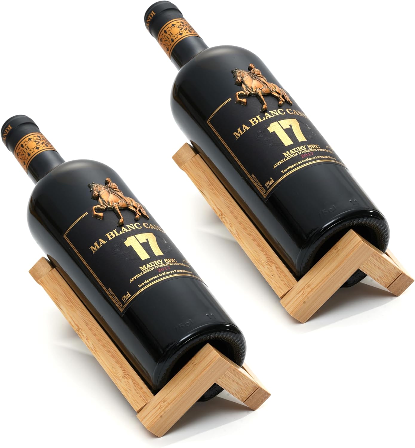 Personalized Bamboo Wine Bottle Holder Stand 1