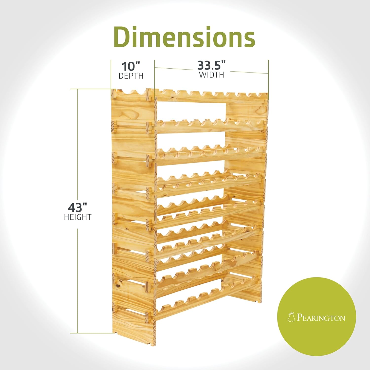 Pearington 8-Tier Wine Rack with 72 Bottles Capacity