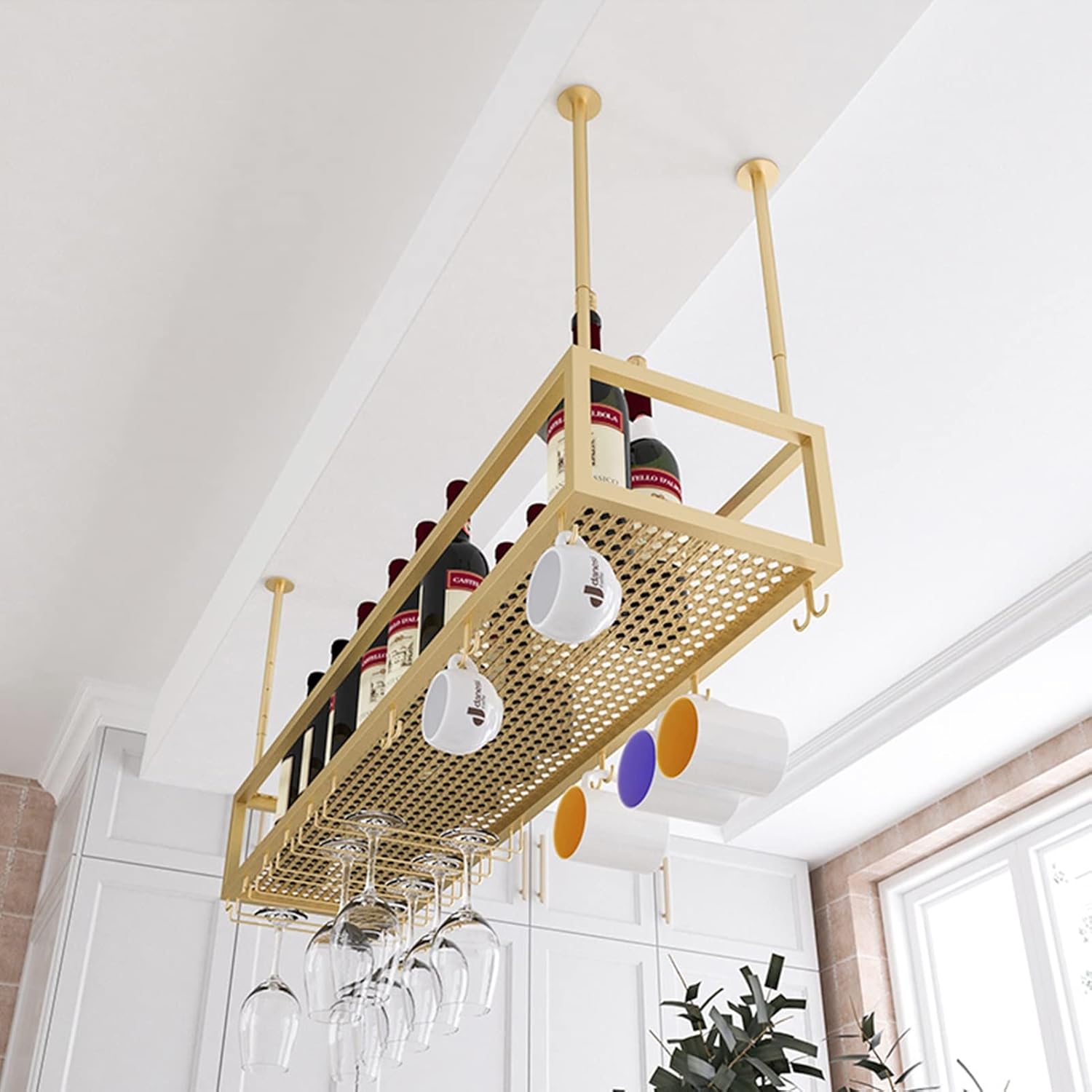Suuim Wall-Mounted Wine Rack with Adjustable Height
