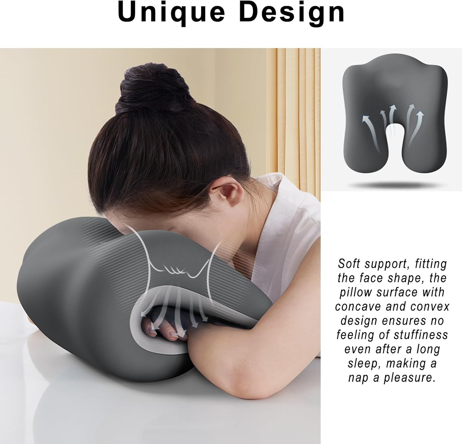 Headrest Office Chair Neck Pillow with Memory Foam Support
