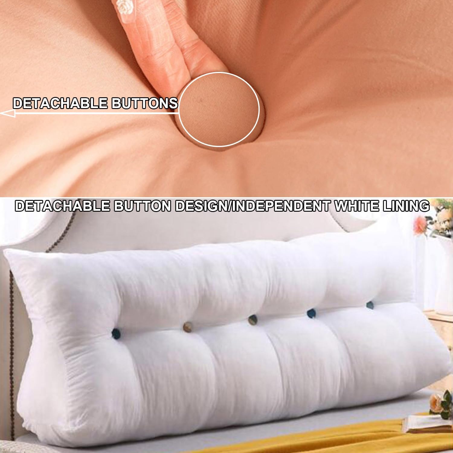 ZZYK Soft Wedge Reading Pillow Large Bolster