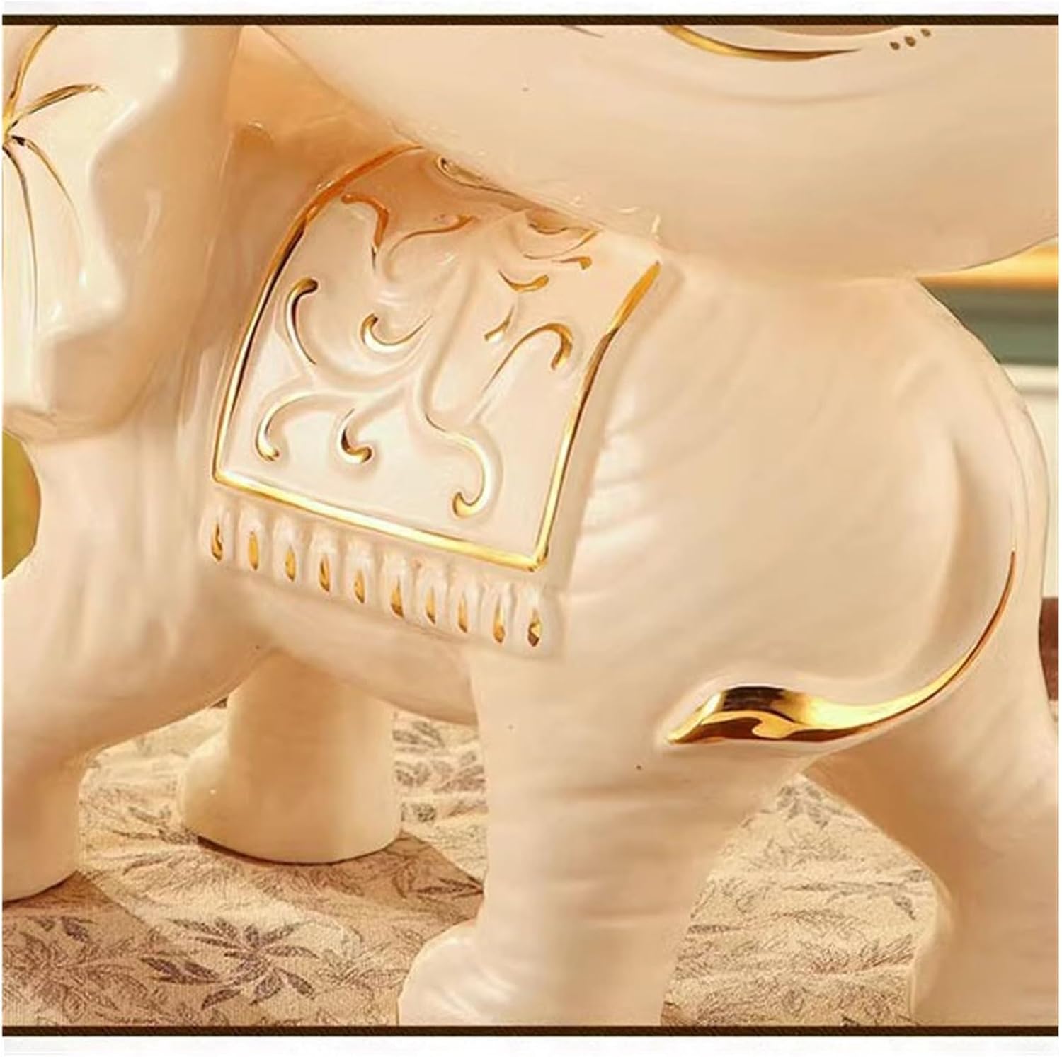 IBONSON Freestanding Wine Rack with Elephant Ornaments