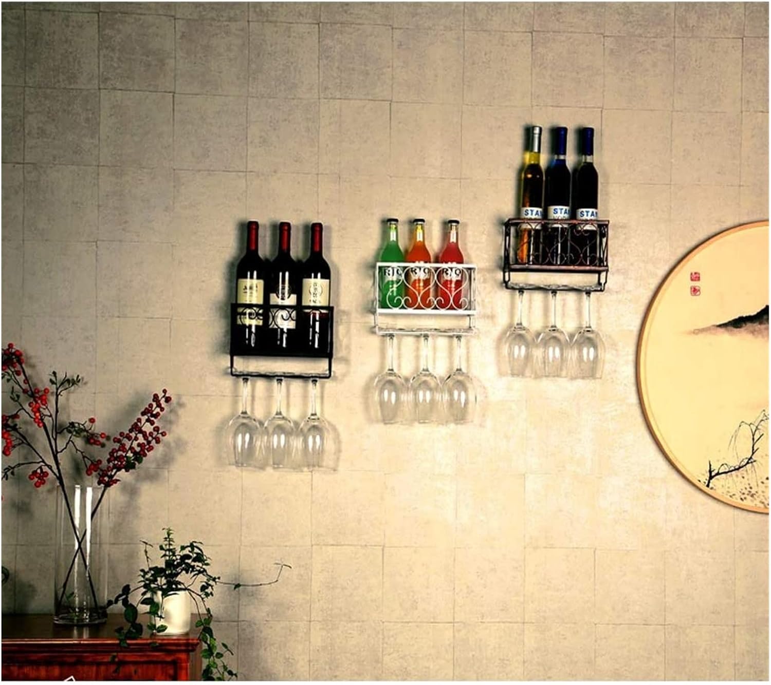 ALDEPO Wall-Mounted Wine Rack with Capacity