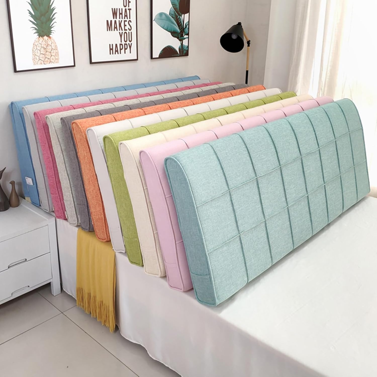 ZZYK Linen Reading Pillow with Headboard Backrest Support