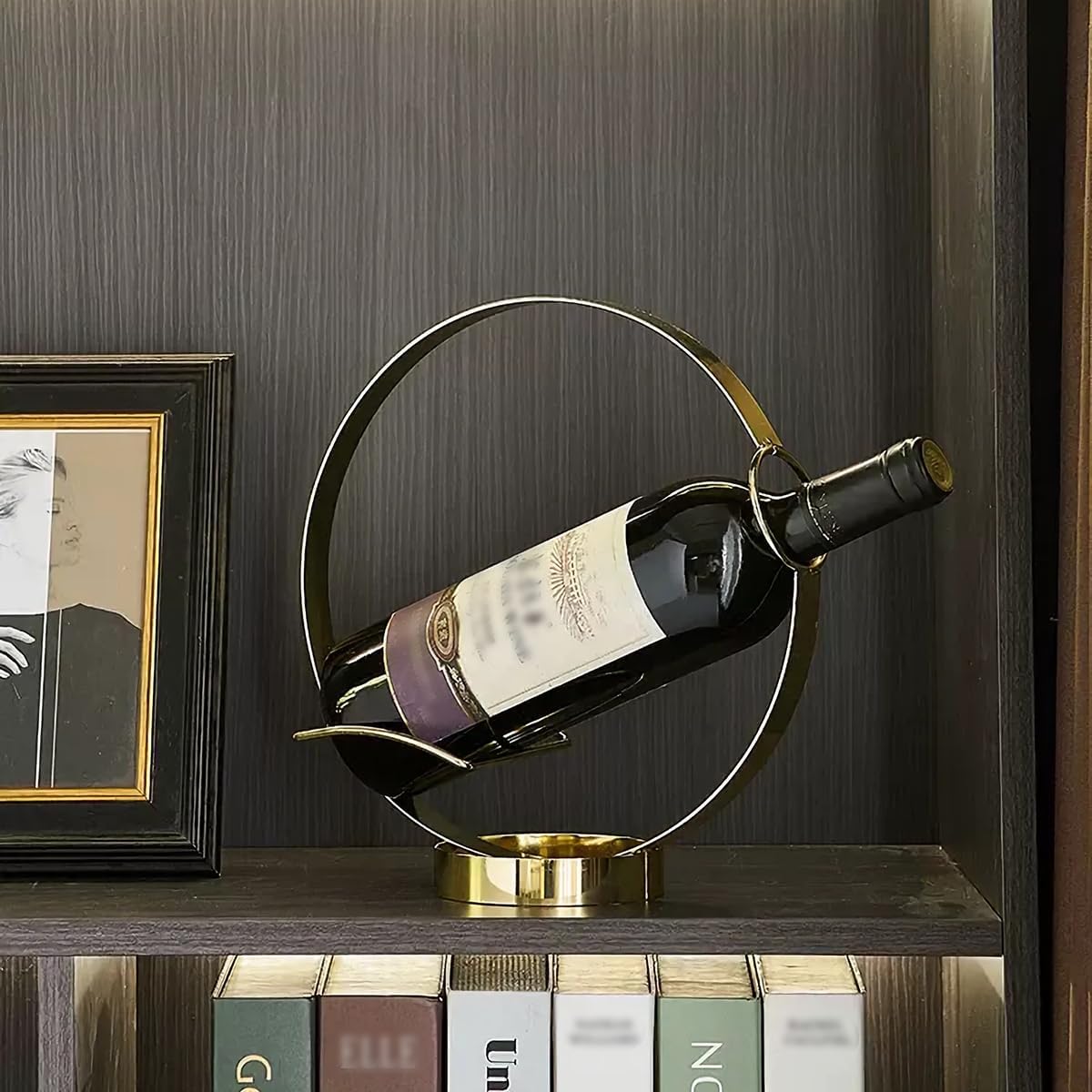 GeLive Elegant Single Wine Bottle Holder Stand