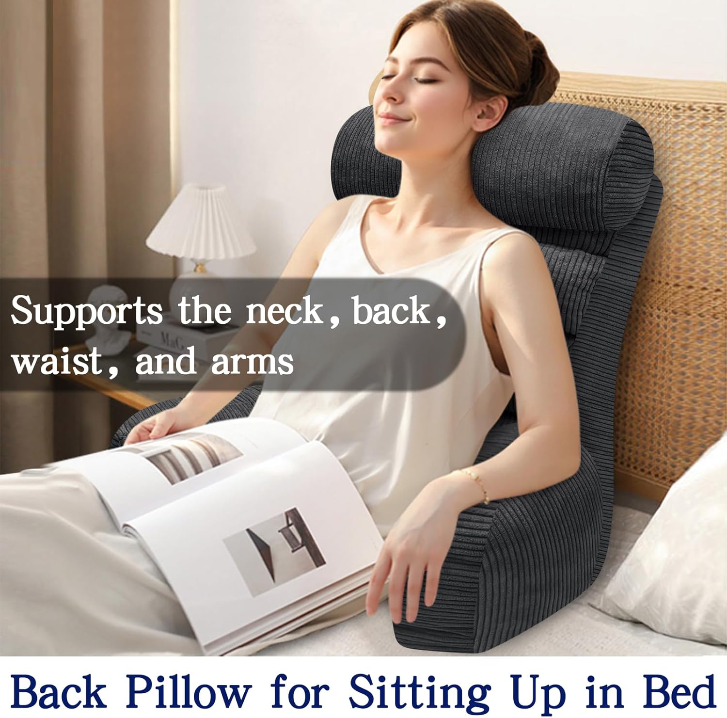 Tinuniyaa Extra Large Back Support Pillow for Bed Sitting Up