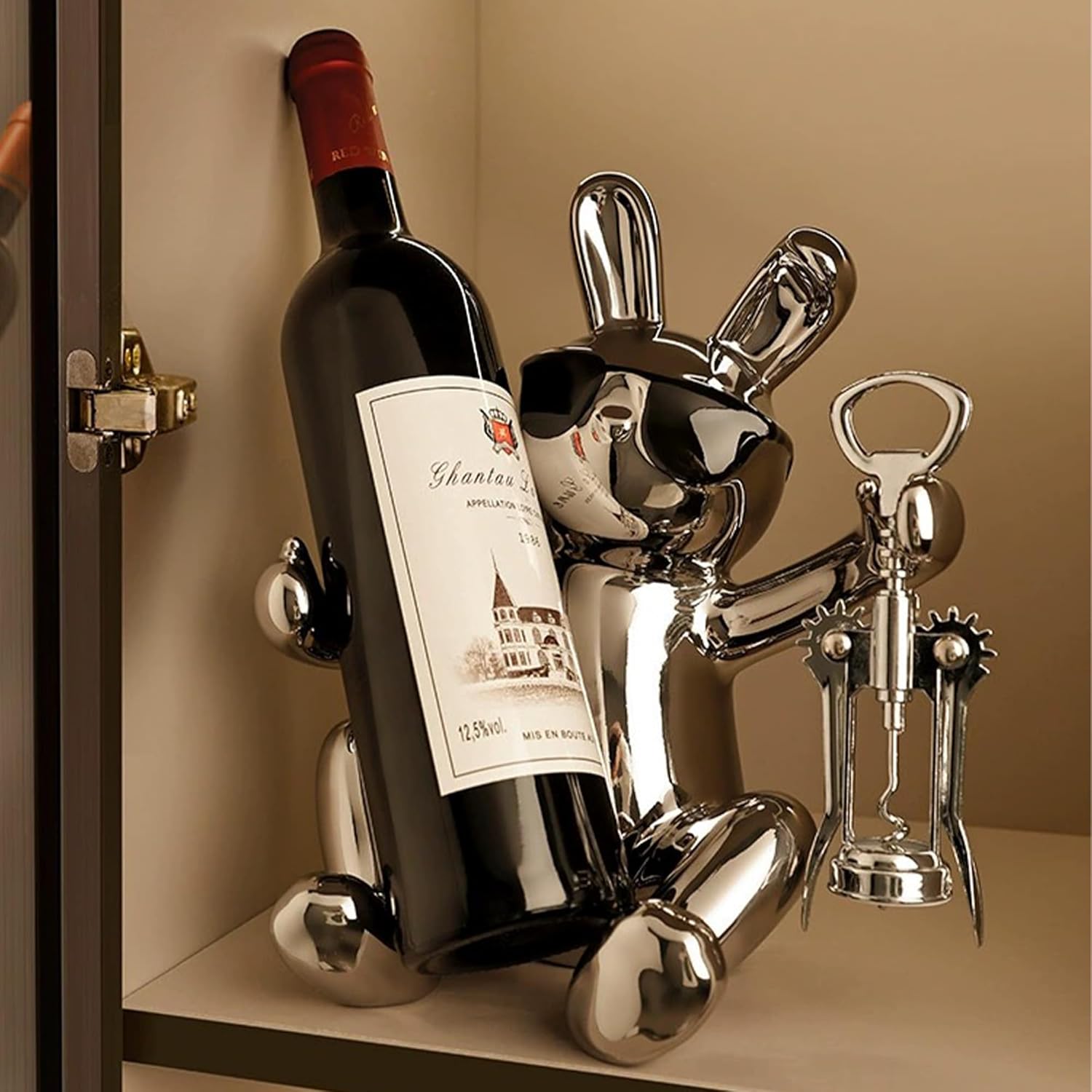 Linxia Tabletop Wine Rack with Corkscrew