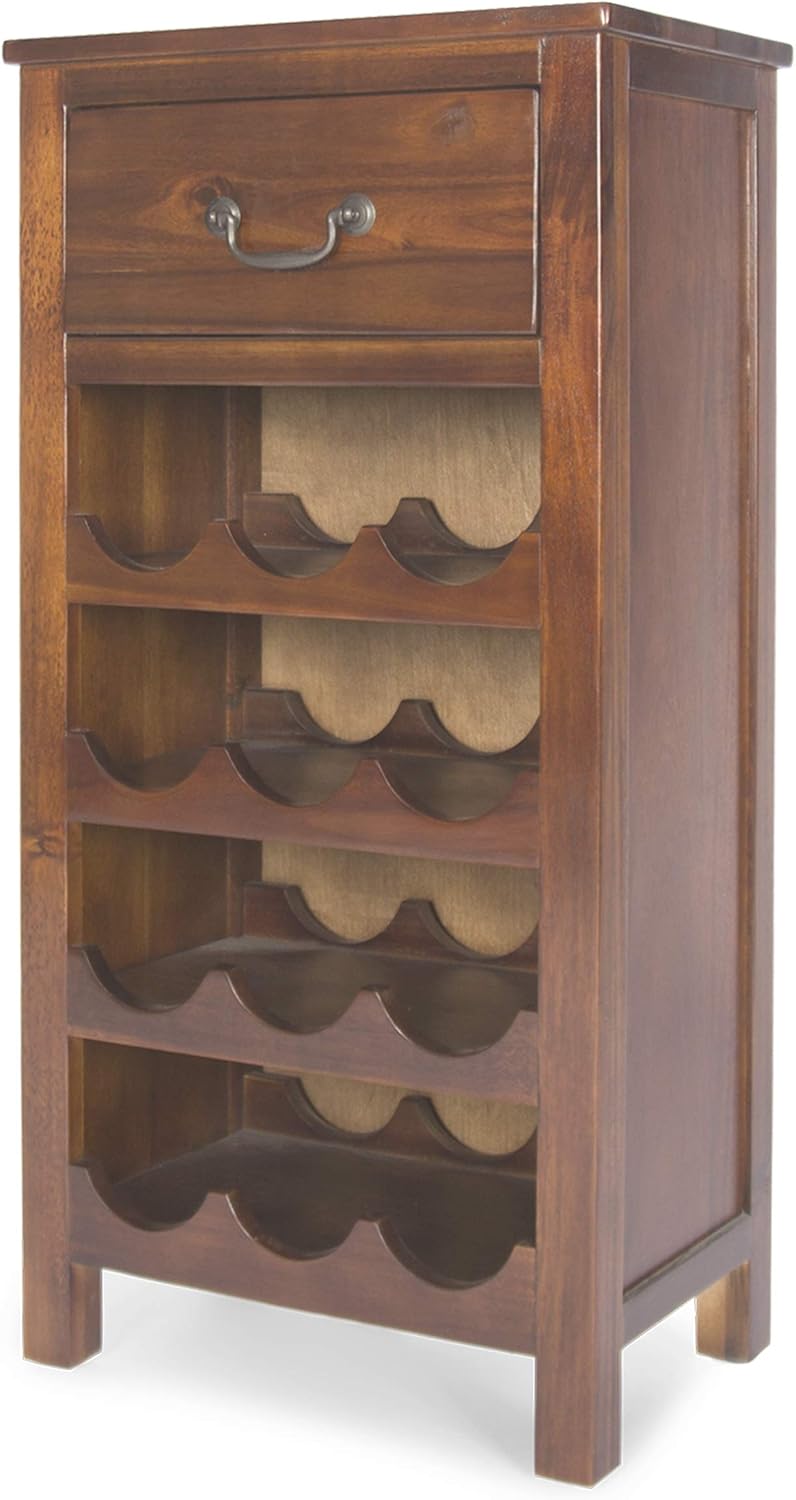 Christopher Knight Home Eirinn Wine Rack with Drawer Dark Oak