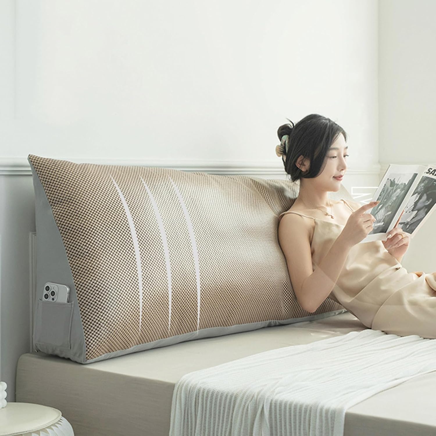 Cool Triangular Headboard Pillow for Bed and Sofa