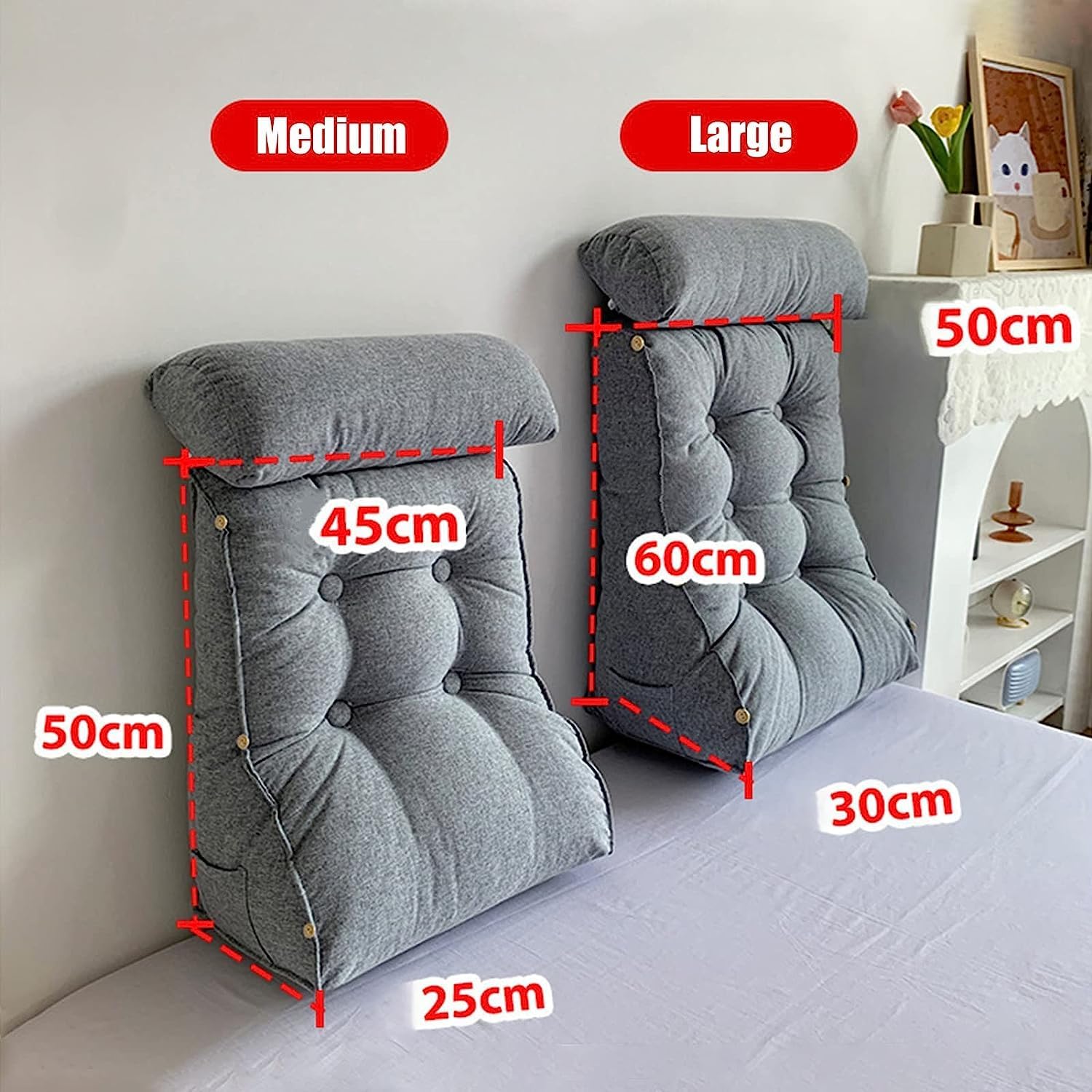 COZMAX Reading Pillow with Neck and Lumbar Support