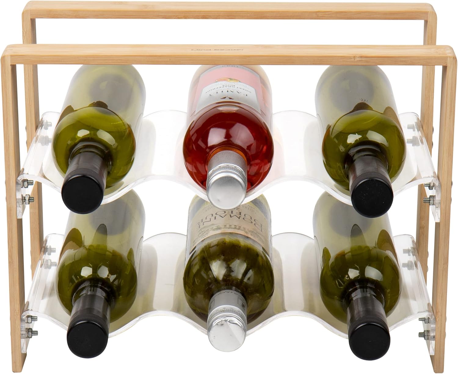 Mind Reader 6-Bottle Tabletop Wine Rack