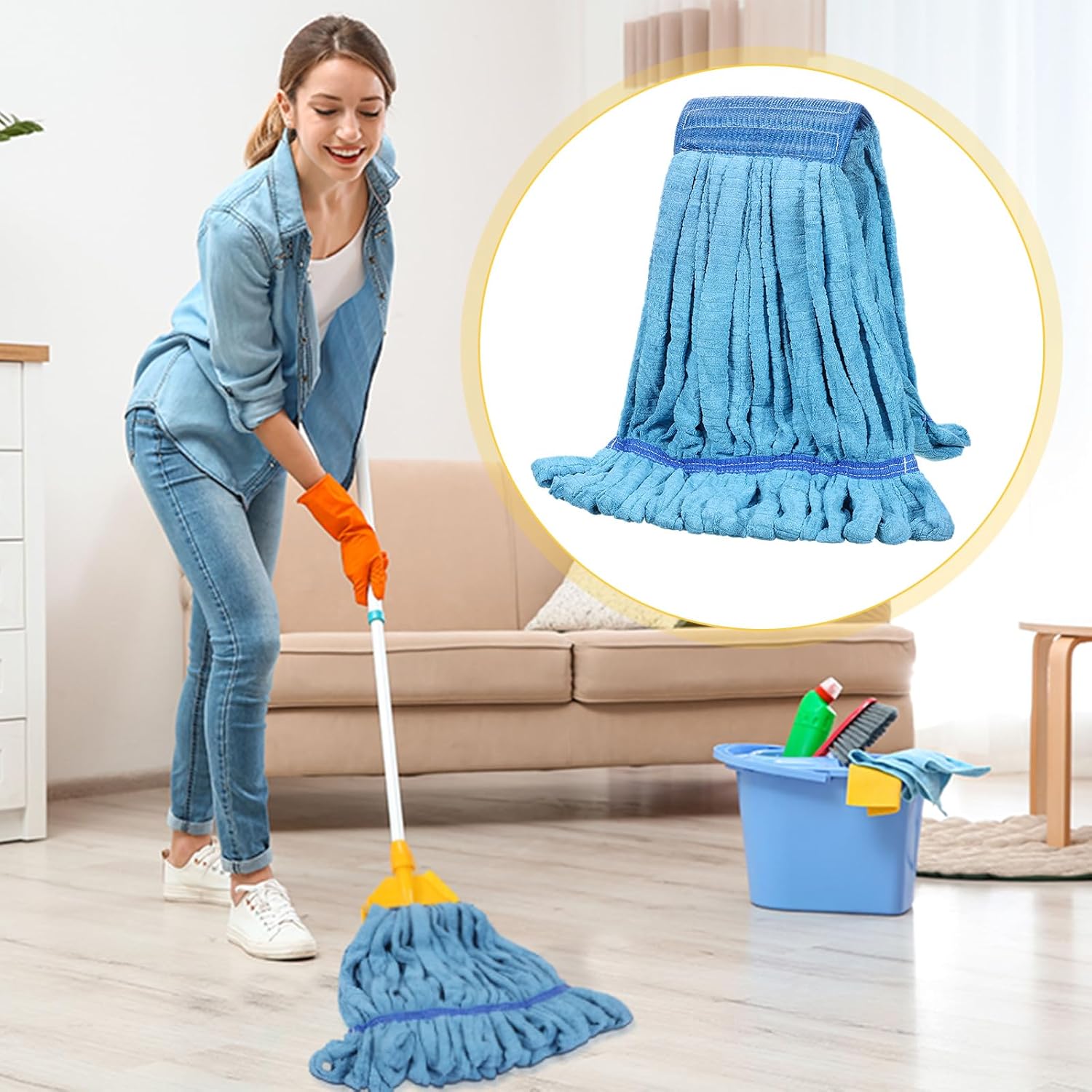 Lallisa 16 Pcs Microfiber Mop Head Refill 1