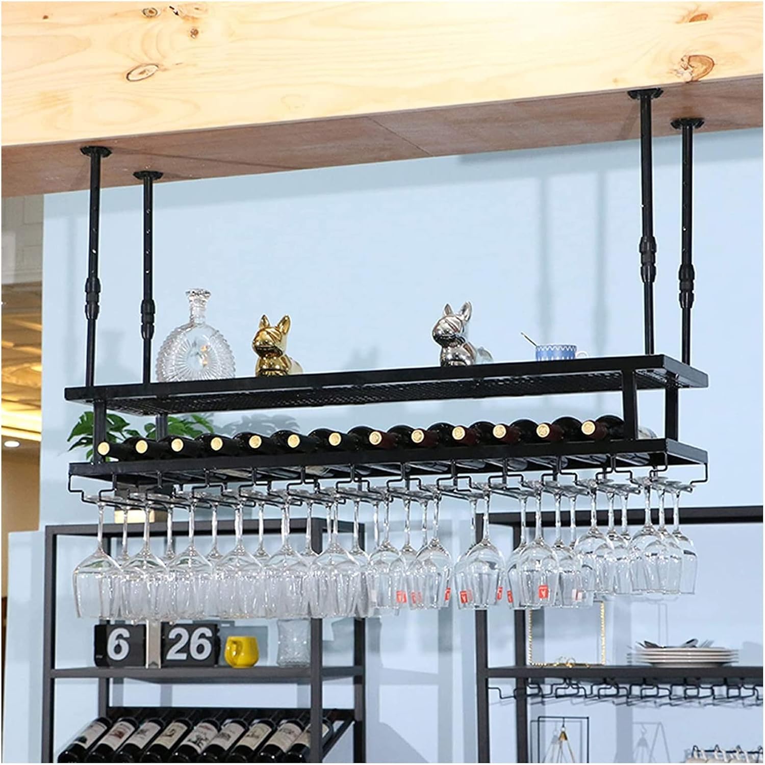 ALDEPO Wine Rack Metal 2-Tier Freestanding