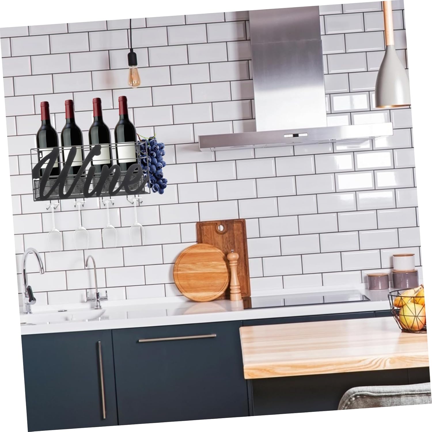 IMIKEYA Wall-Mounted Wine Rack for Home Bar Restaurant 1