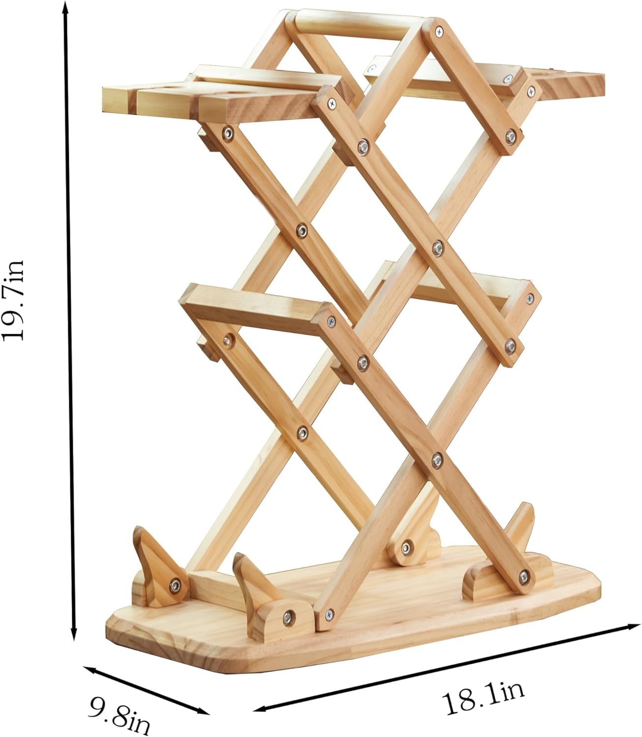 Solid Wood Wine Rack with 6 Bottle Capacity