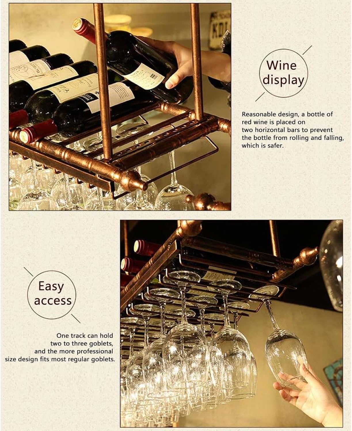 200x30cm Freestanding Wine Rack with Adjustable Height