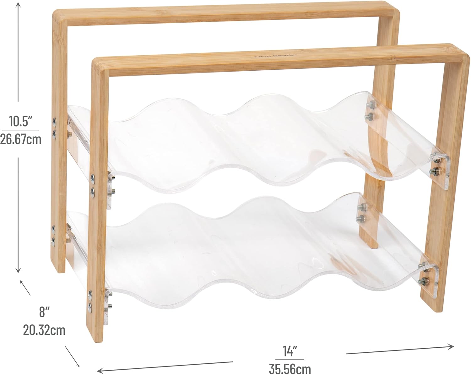 Mind Reader 6-Bottle Tabletop Wine Rack