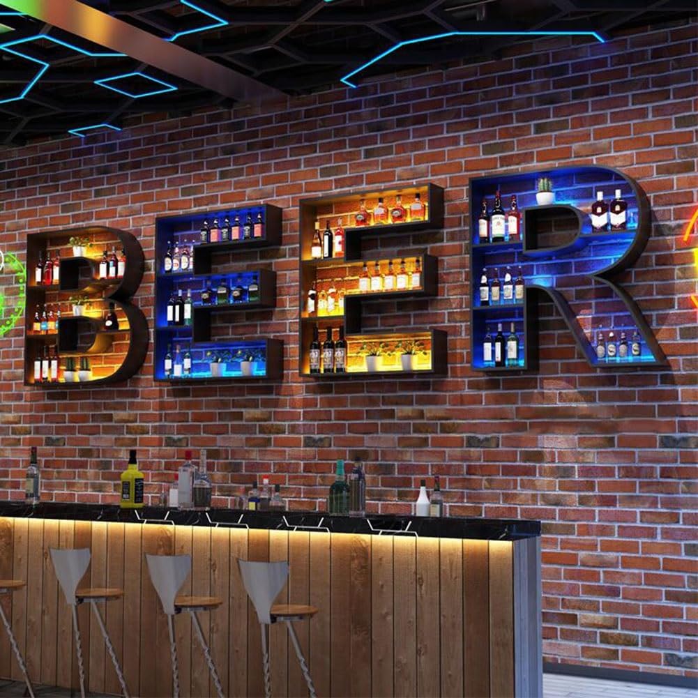 LED Wall Mounted Wine Rack with Light 1