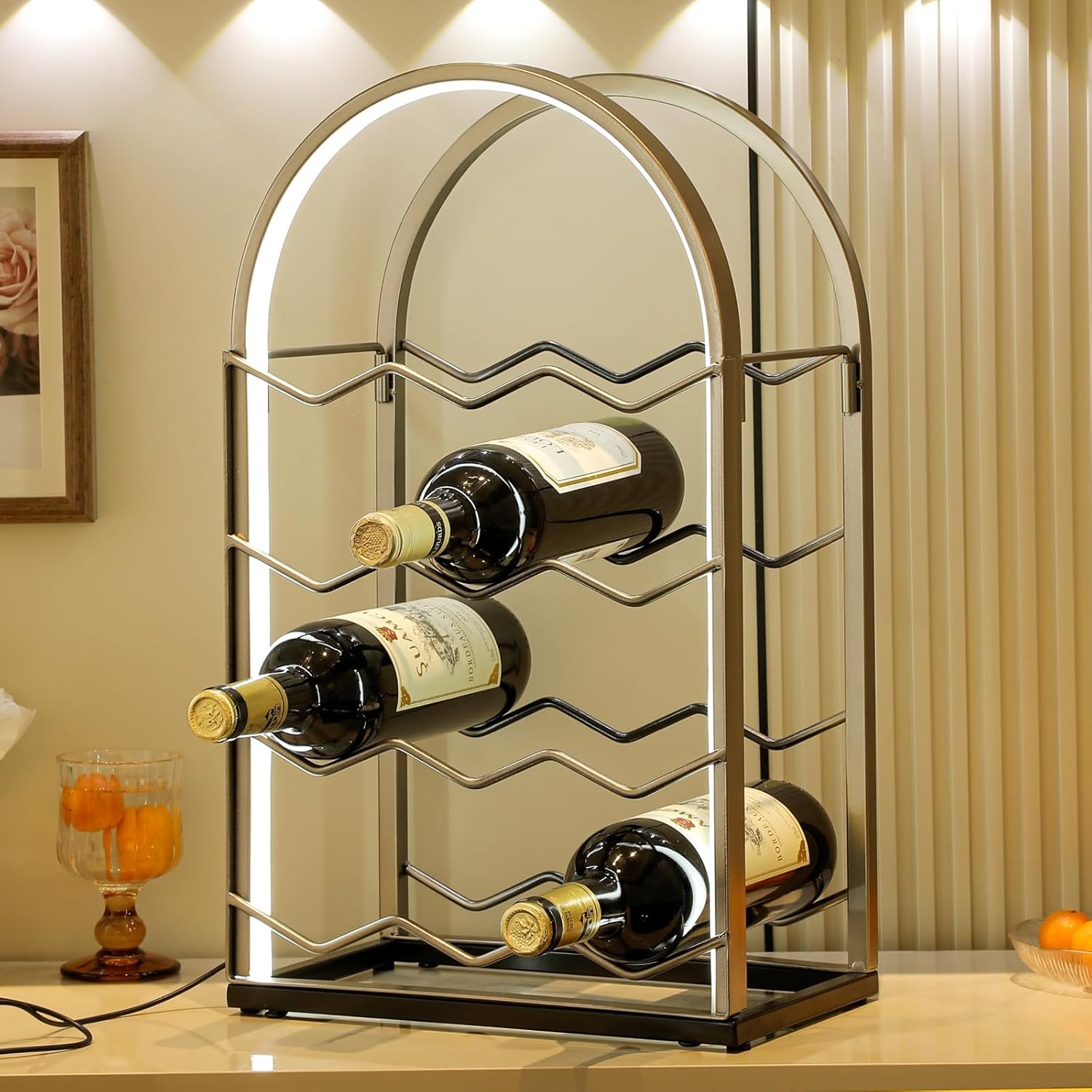 LED Countertop Wine Rack for 12 Bottles