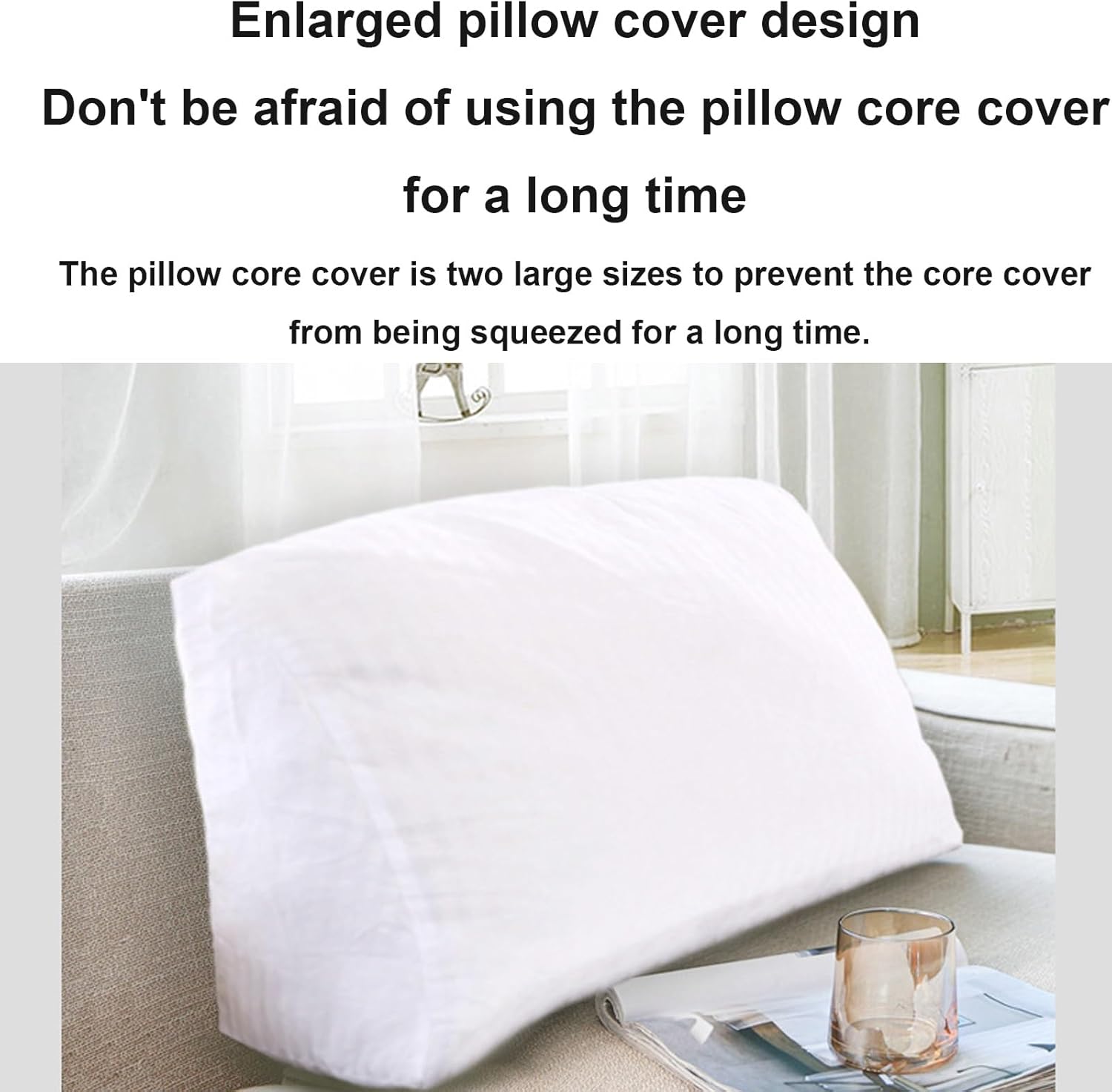 Yonwait Wedge Pillow for Headboard - Comfortable Reading Support