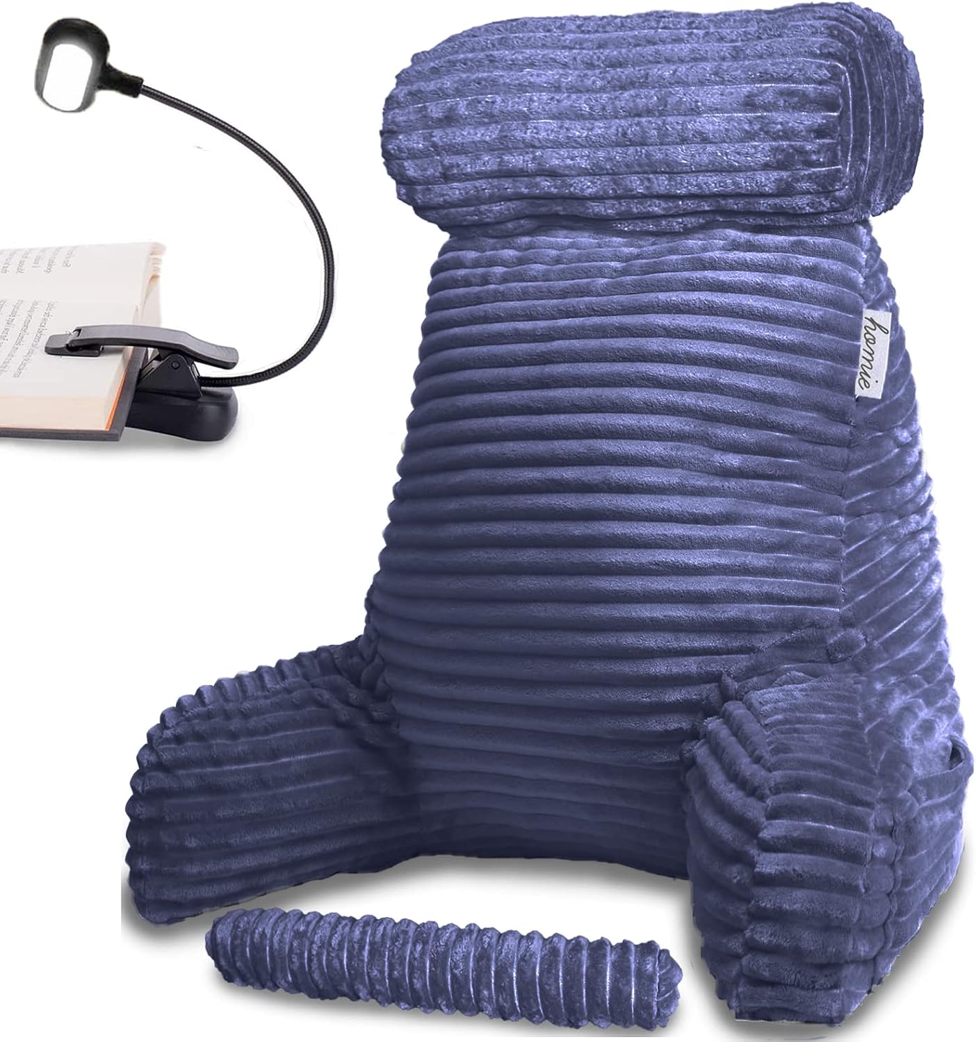 Homie Reading Pillow with Light Wrist Back Support - Large Blue