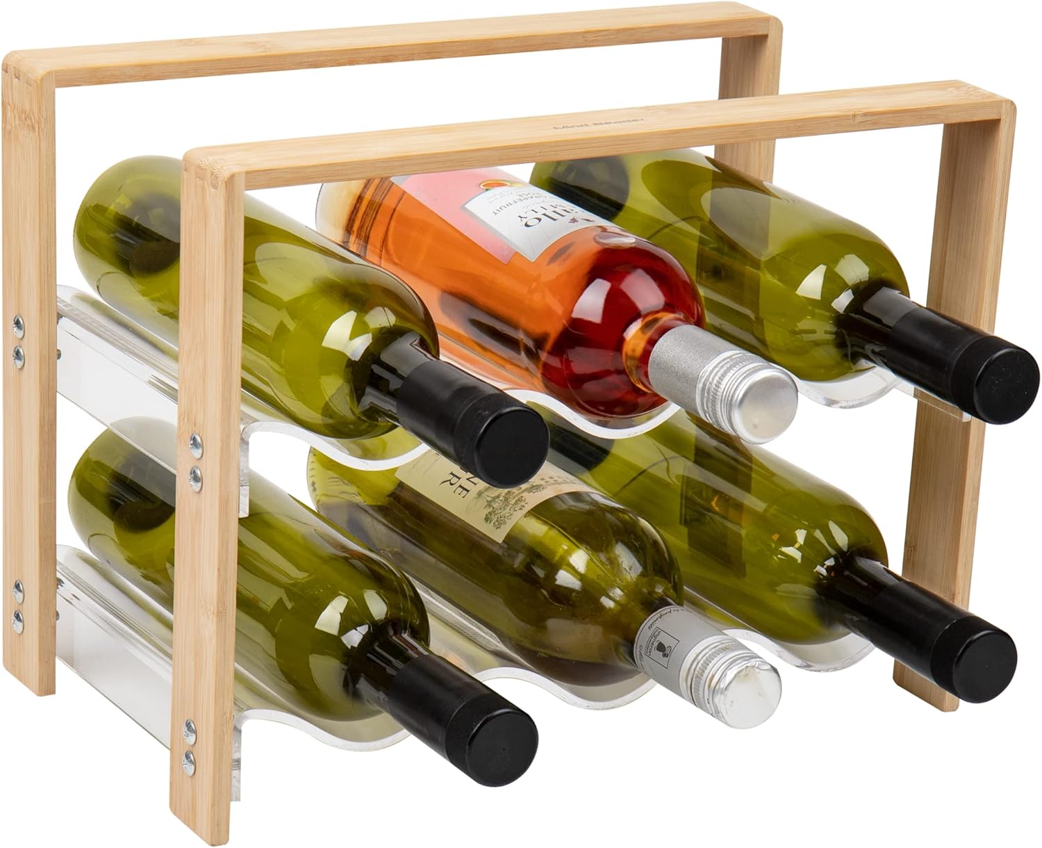 Mind Reader 6-Bottle Tabletop Wine Rack