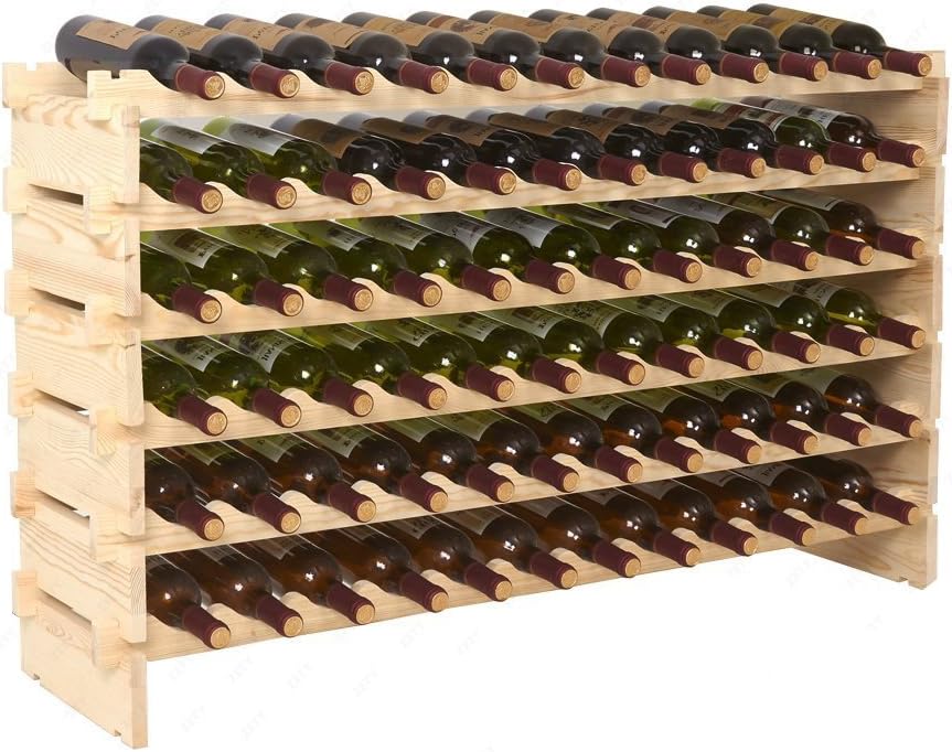 FixtureDisplays 51 X 12 X 26 Stackable Wine Rack
